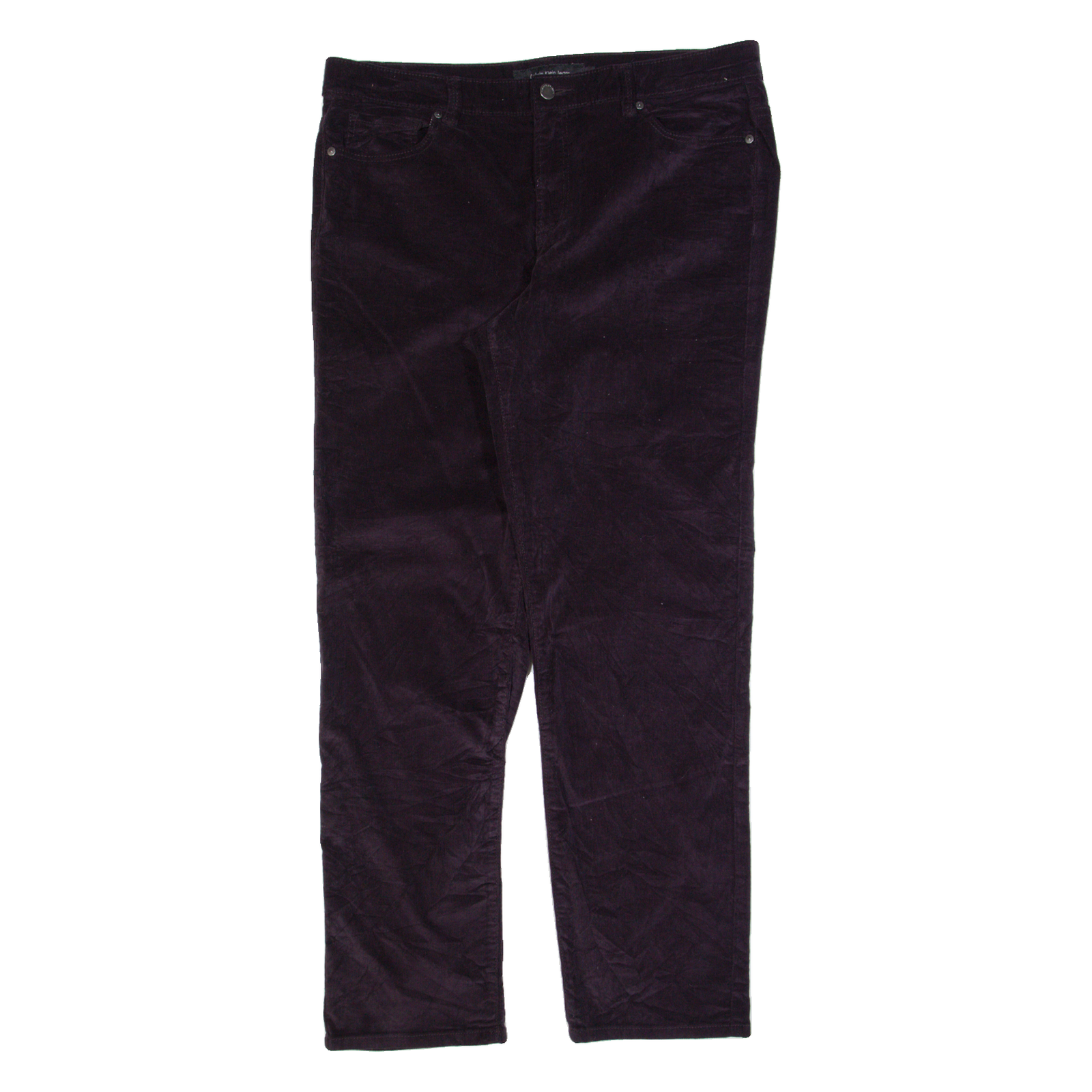 CALVIN KLEIN JEANS Womens Corduroy Trousers Purple Regular Tapered W34 L30 Refurbished - N/A refurbished available on Cerqular