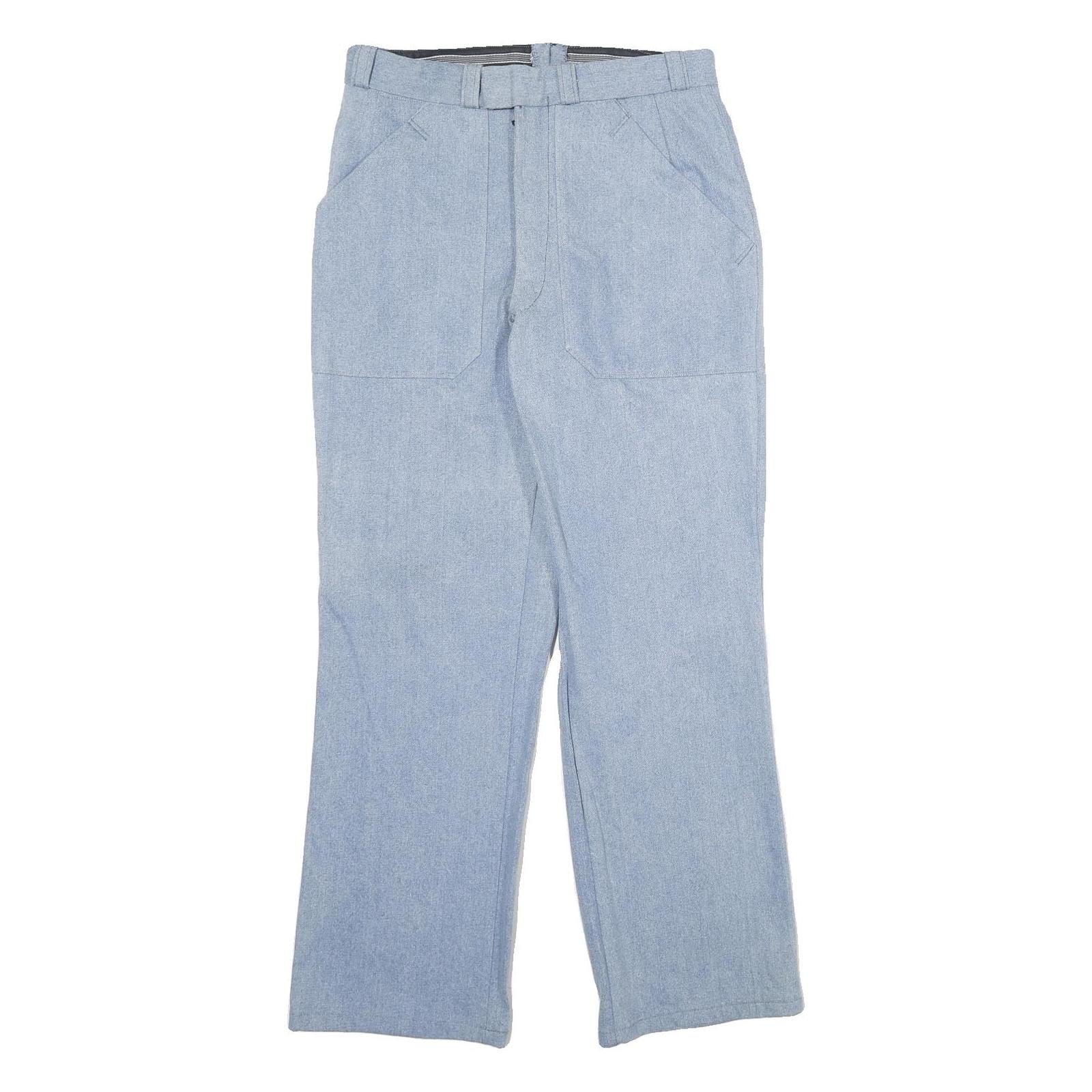 Mens Regular Fit Light Blue Denim Cotton Jeans W30 L32 Casual Straight Leg Zip Refurbished - N/A refurbished available on Cerqular