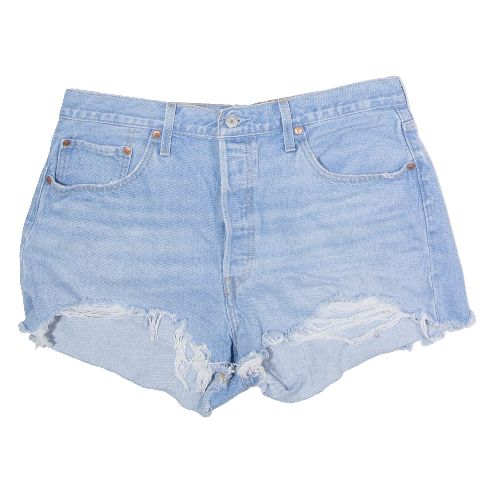 LEVI'S 501 BIG E Womens Denim Shorts Blue Classic L W34 Refurbished - N/A refurbished available on Cerqular