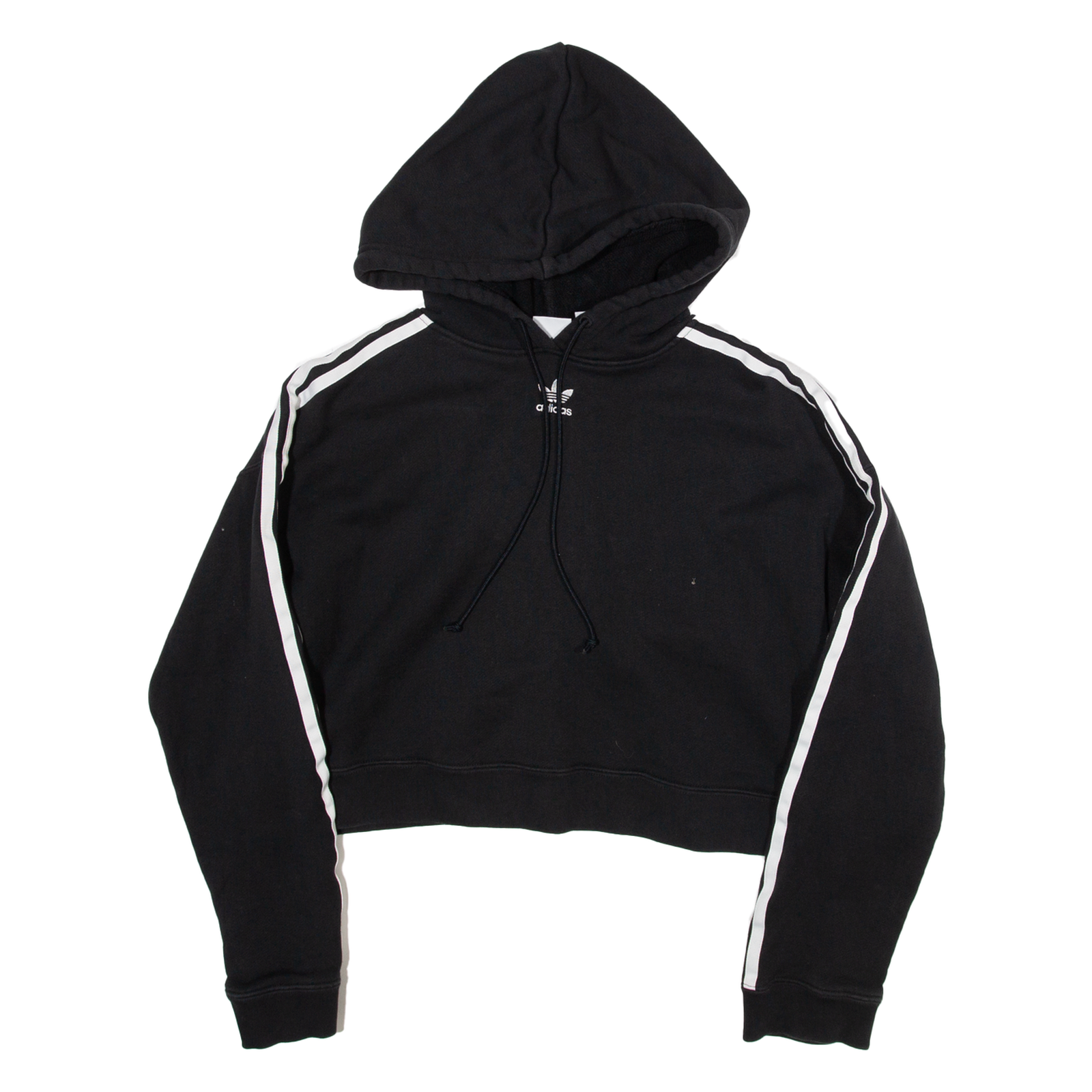 ADIDAS Cropped Womens Black Hoodie UK 8 Refurbished - N/A refurbished available on Cerqular