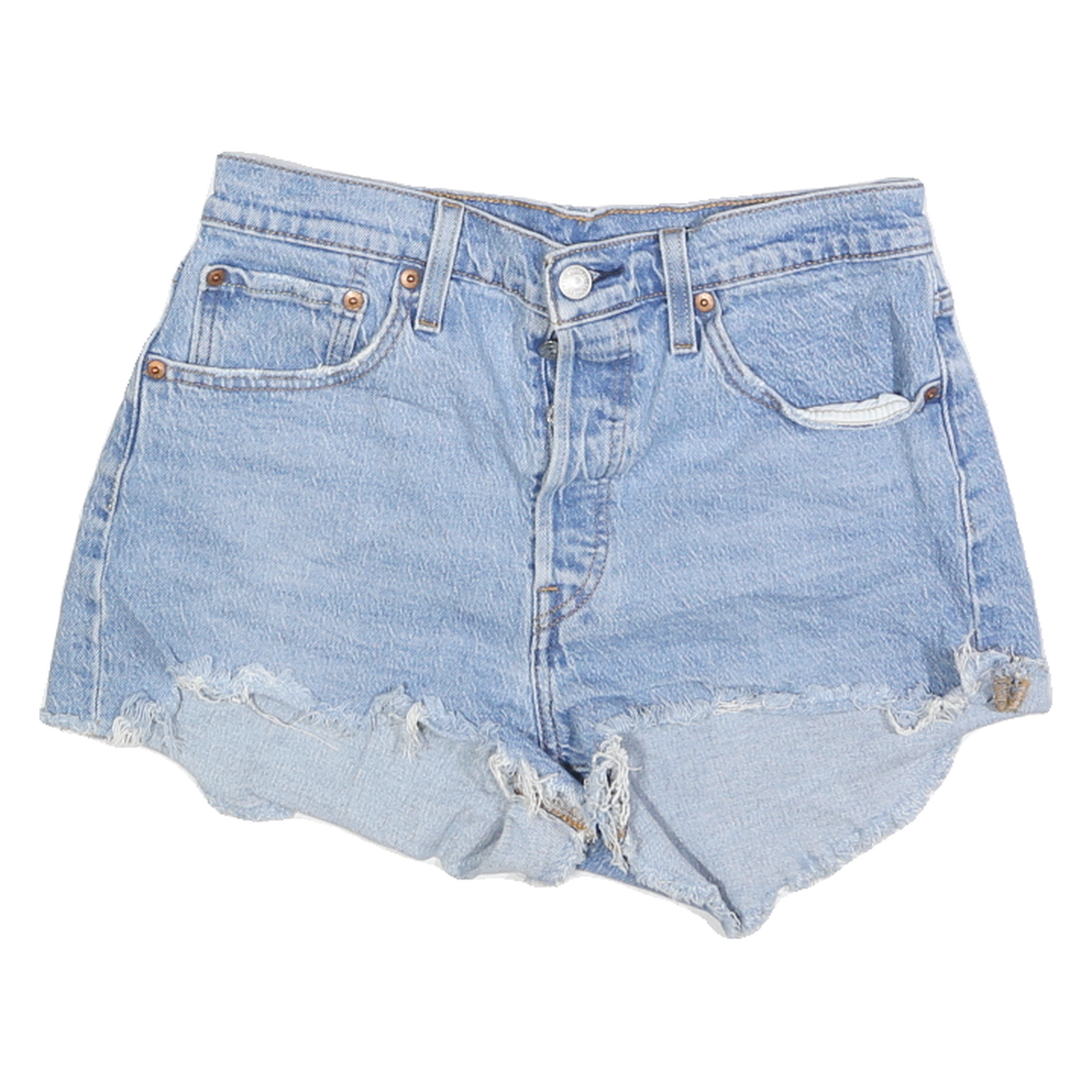 LEVI'S Womens Denim Blue Cut-Off Shorts S W29 Classic Fit Casual Refurbished - N/A refurbished available on Cerqular