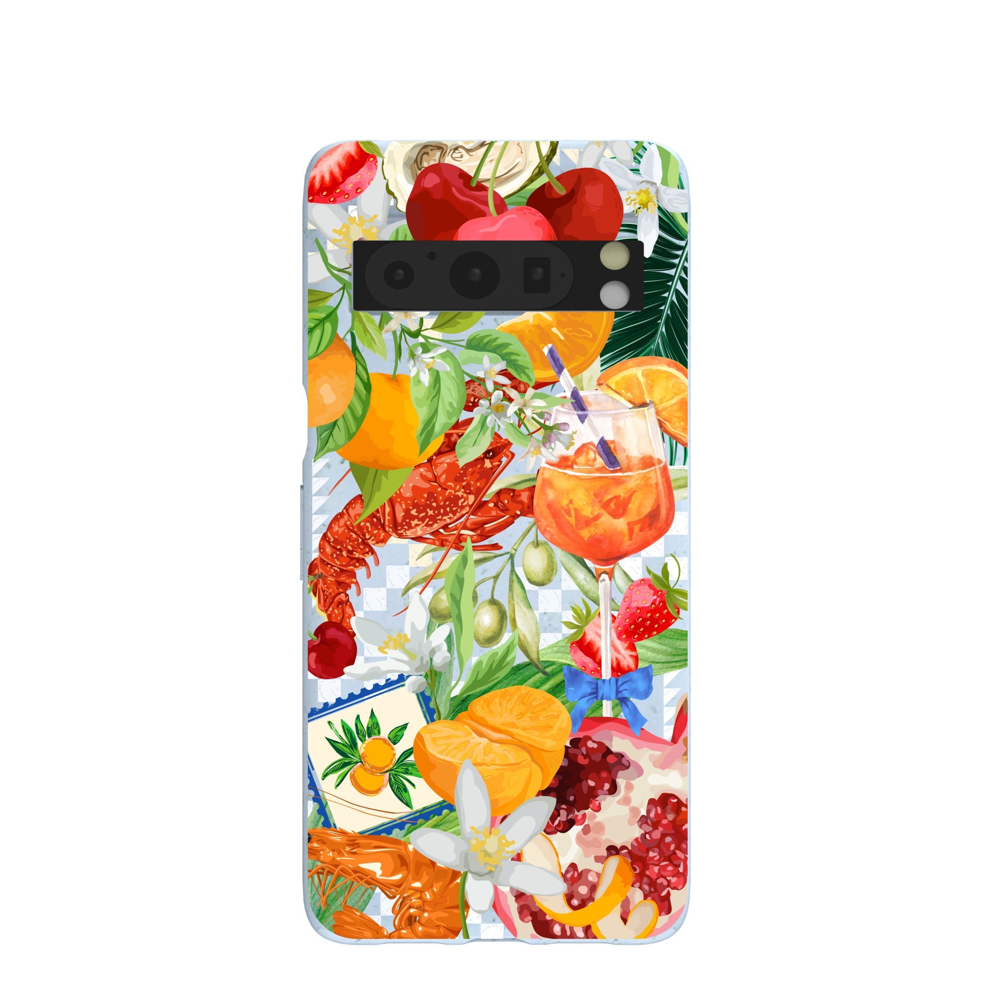 Powder Blue Mediterranean Summers Google Pixel 8 Pro Case Refurbished - Pela Case refurbished available on Cerqular