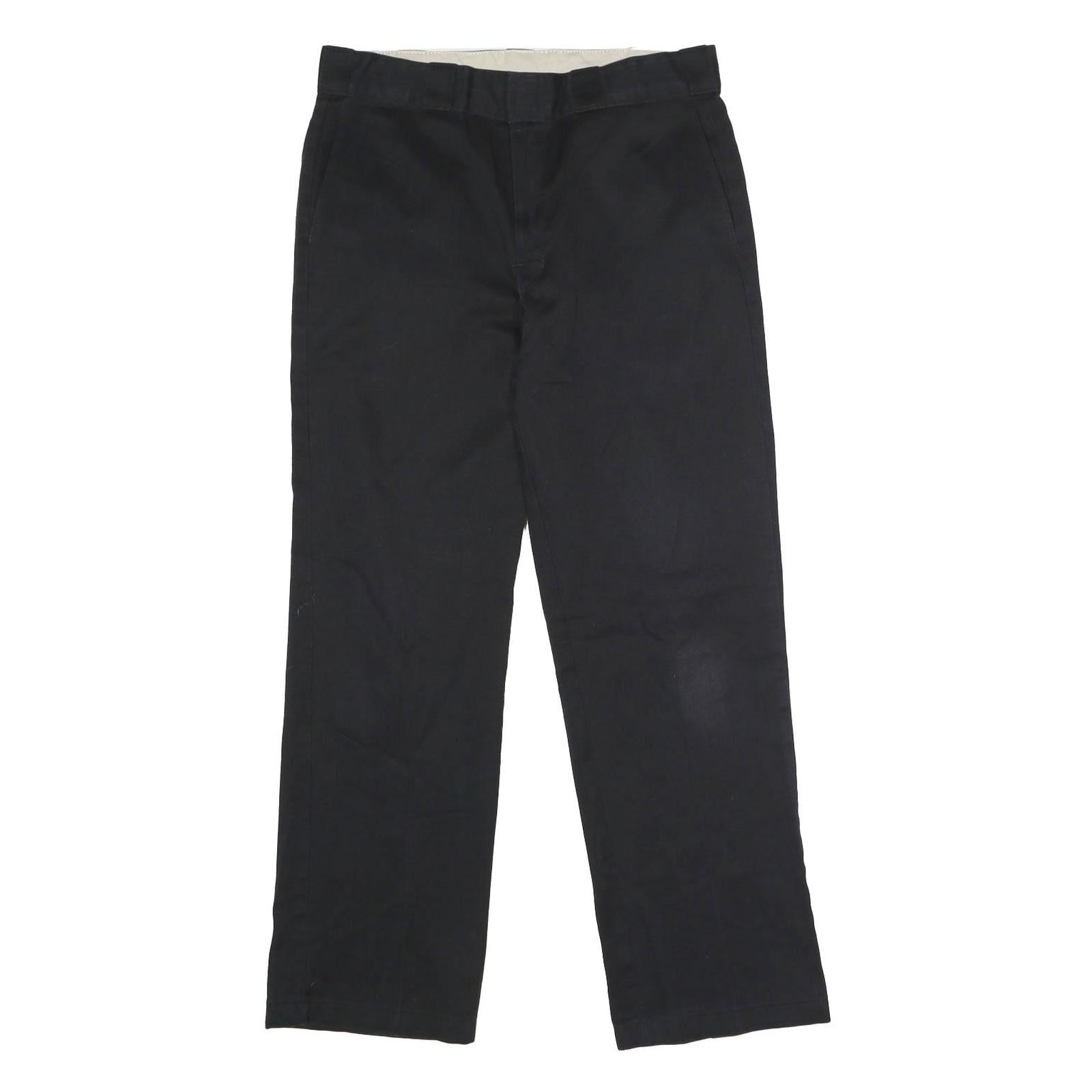 DICKIES Mens Polyester Blend Black Classic Straight Trousers W32 L30 Zip Closure Refurbished - N/A refurbished available on Cerqular
