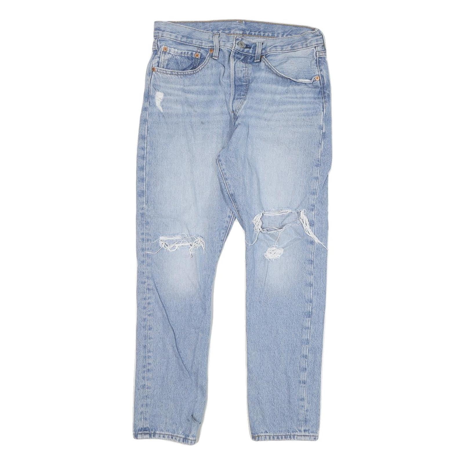 LEVI'S 501S Mens Jeans Blue Slim Straight Denim Medium W30 L27 Stylish Fit Refurbished - N/A refurbished available on Cerqular