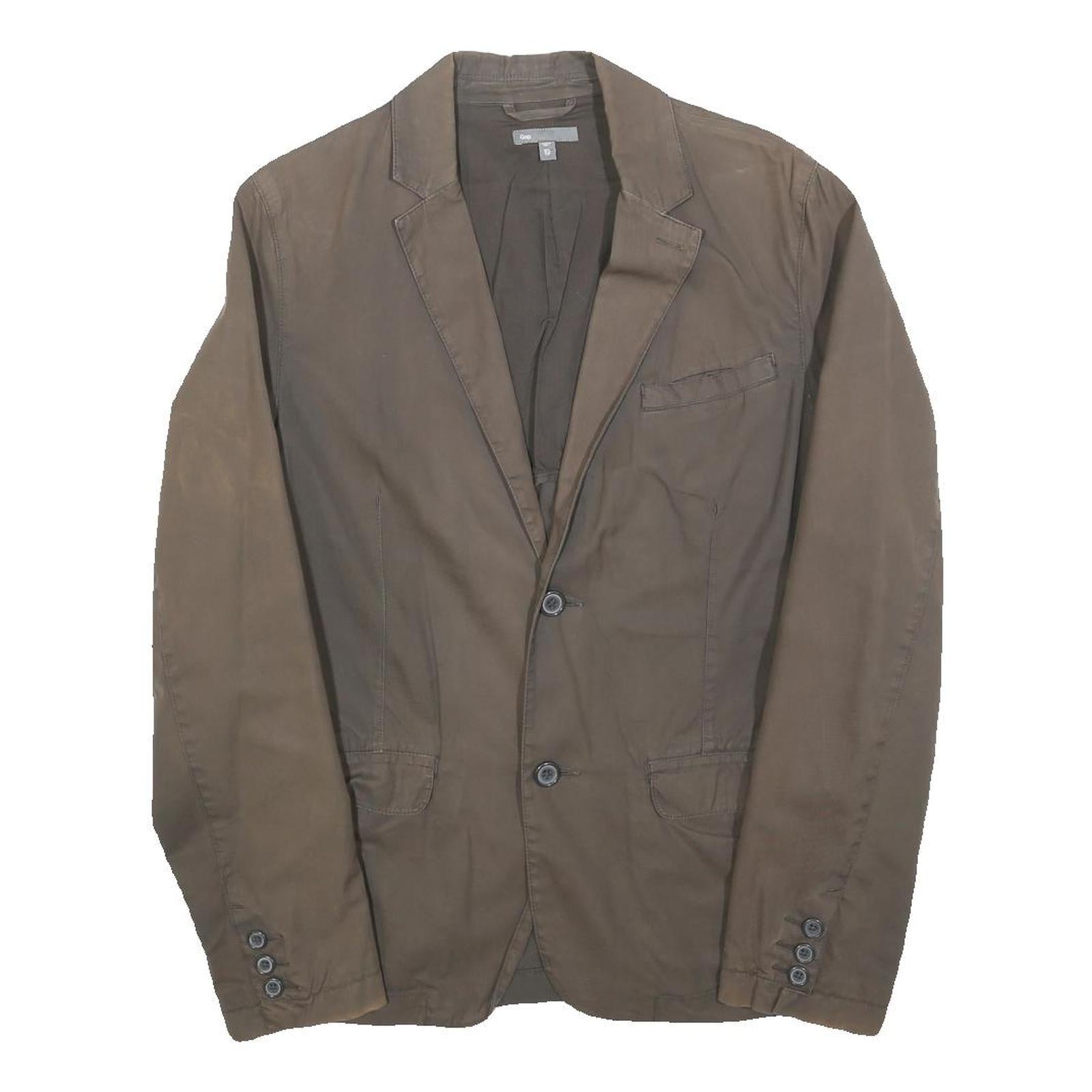 GAP Mens Brown Button Jacket XS Cotton Blend Classic Casual Smart Refurbished - N/A refurbished available on Cerqular