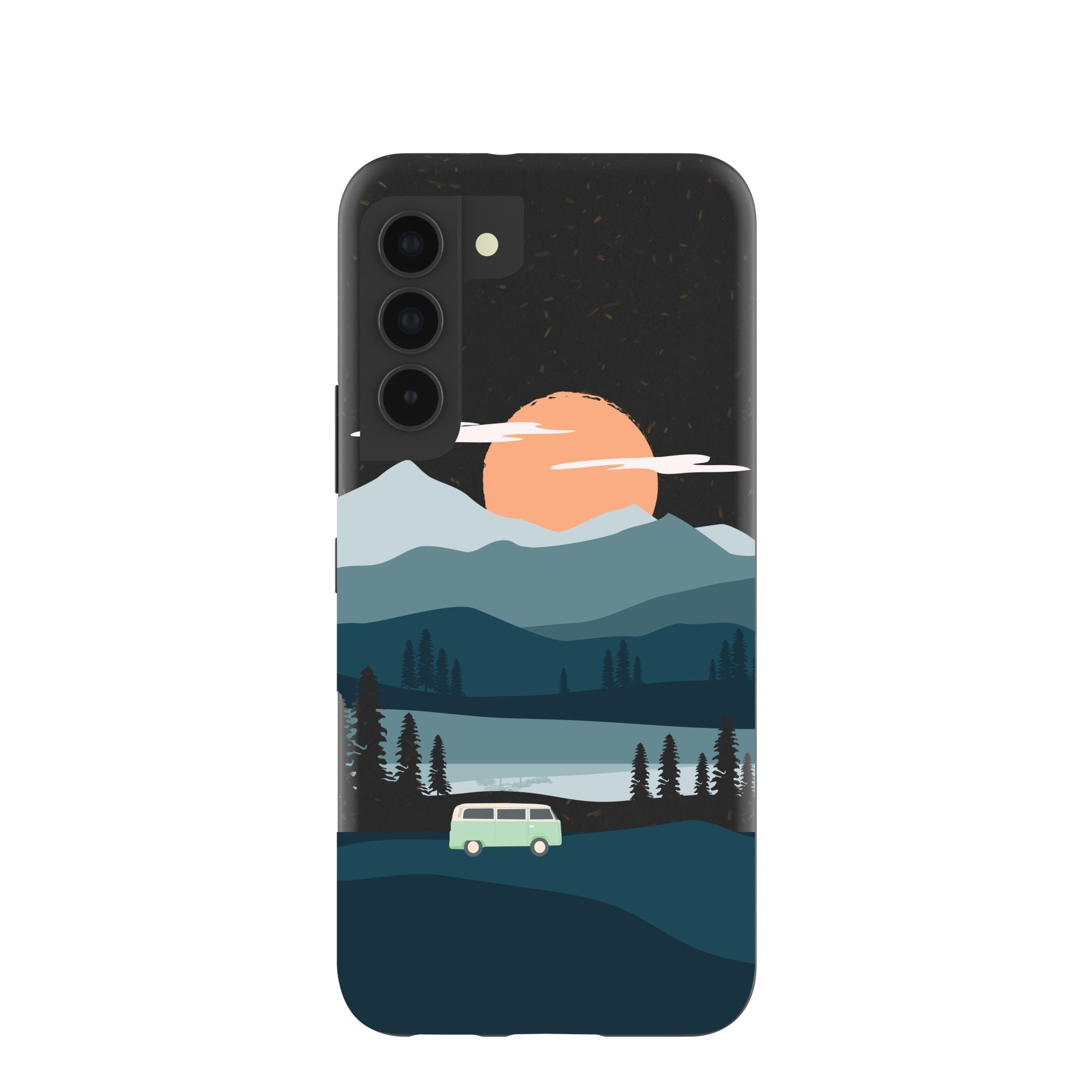 Black Digital Nomad Samsung Galaxy S22 Case Refurbished - Pela Case refurbished available on Cerqular