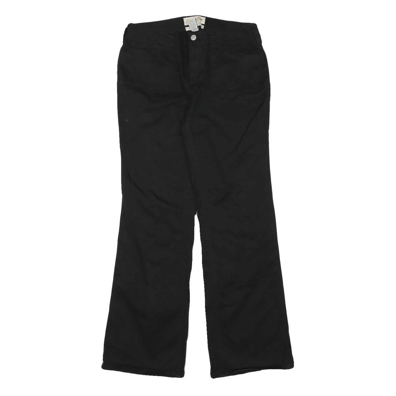LONDON JEAN Womens Cotton Blend Black Regular Fit Straight Leg Trousers W30 L31 Refurbished - N/A refurbished available on Cerqular