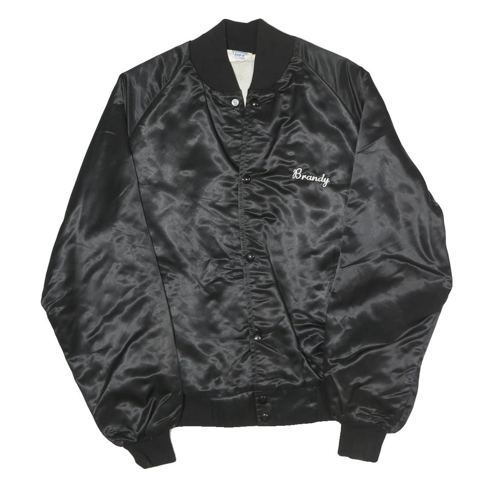 WESTARK Mens Black Satin Jacket M Polyester Button Closure Plain Casual Bomber Refurbished - N/A refurbished available on Cerqular