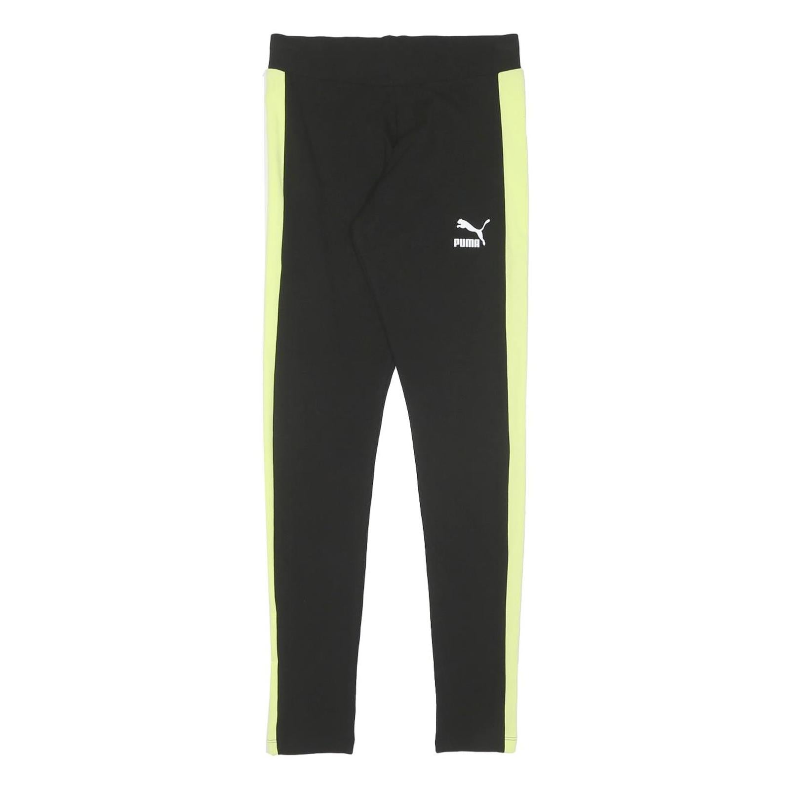 PUMA Womens Joggers Black & Yellow Slim Skinny UK 10 W24 L28 Athletic Track Refurbished - N/A refurbished available on Cerqular