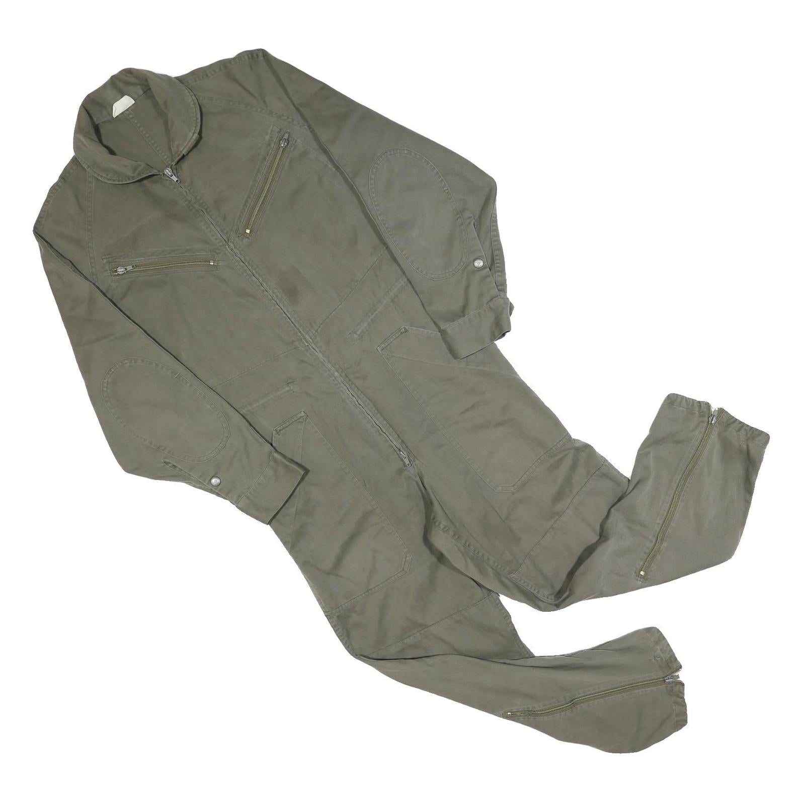Mens Green Cotton Blend Dungarees Regular Fit Zip Closure M W42 L26 Utility Refurbished - N/A refurbished available on Cerqular