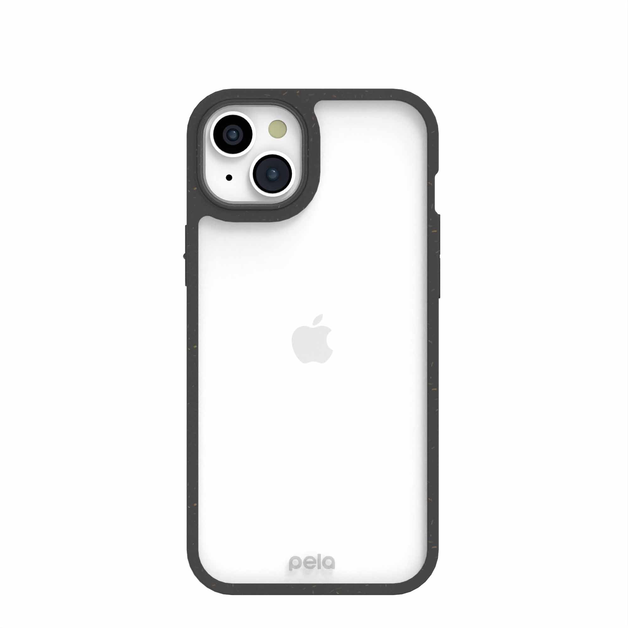 Clear iPhone 15 Plus Case with Black Ridge Refurbished - Pela Case refurbished available on Cerqular