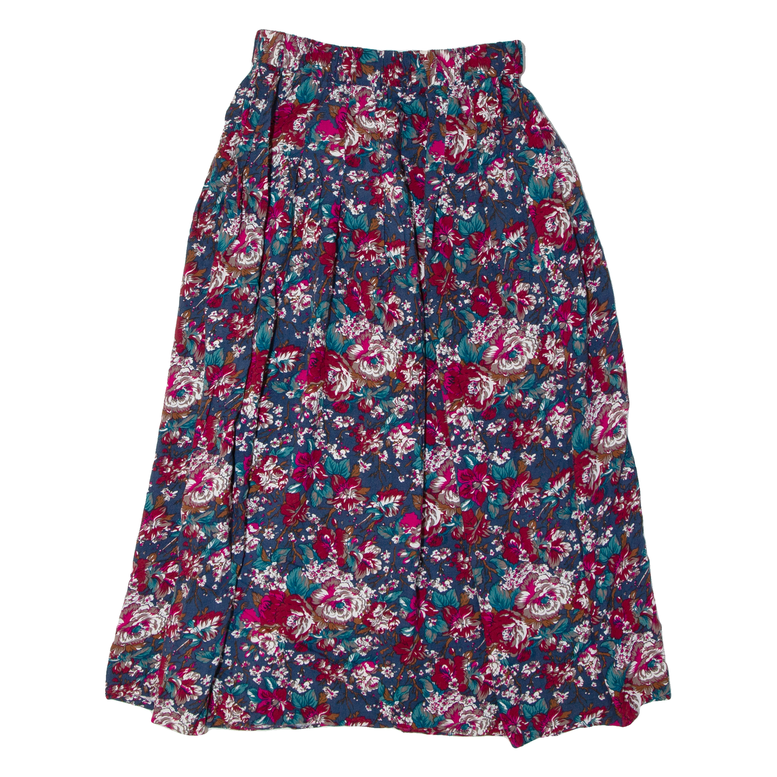 BLAKE ELIZABETH Womens A-Line Skirt Blue Midi Floral M Refurbished - N/A refurbished available on Cerqular