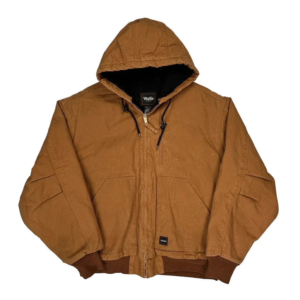 Walls Jacket - XL Brown Polyester Refurbished - Thrifted (note: this is a term often used to describe second- refurbished available on Cerqular