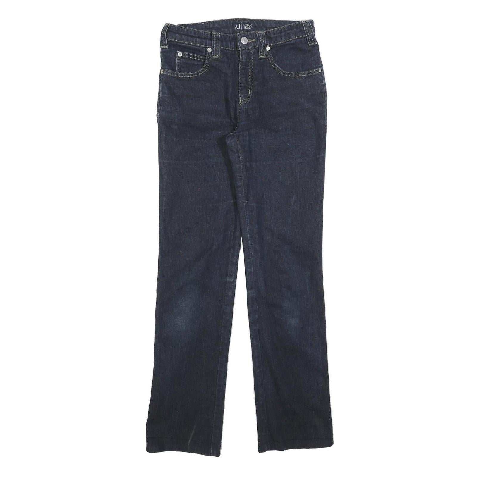 ARMANI JEANS Womens Slim Blue Denim Slim Jeans W26 L30 Classic Zip Comfort Refurbished - N/A refurbished available on Cerqular