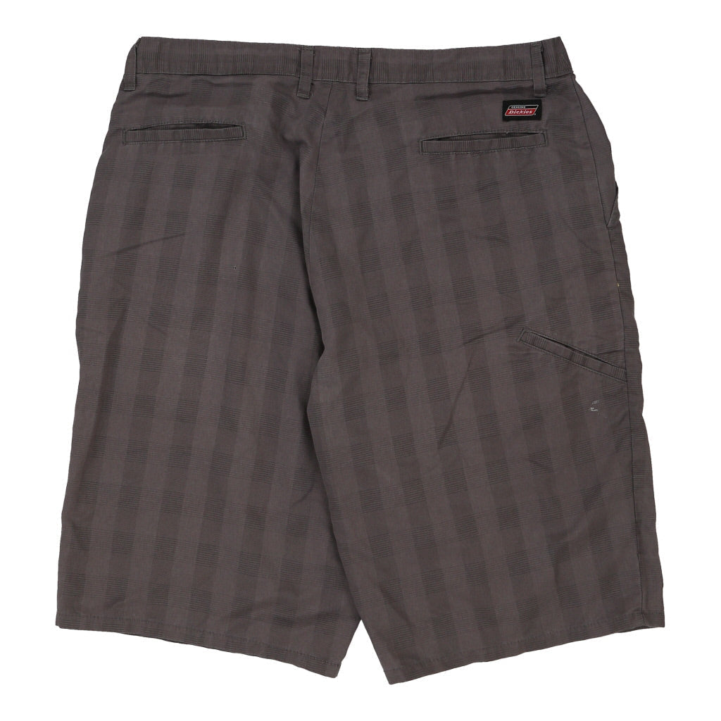Dickies Checked Shorts - 38W 14L Brown Cotton Refurbished - Thrifted (note: this is a term often used to describe second- refurbished available on Cerqular