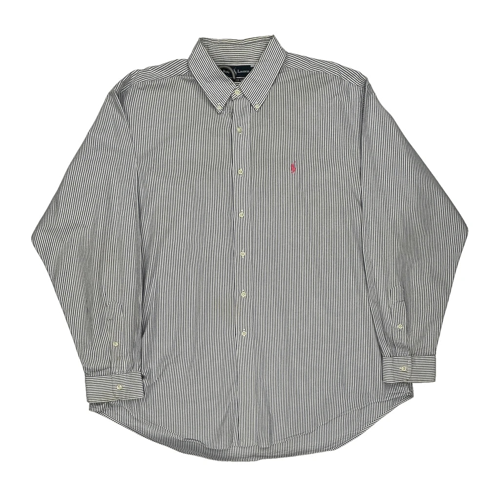 Buy Ralph Lauren Striped Shirt - 2XL Blue Cotton Refurbished - $38.85 Ralph Lauren Striped Shirt - 2XL Blue Cotton Refurbished - Thrifted (note: this is a term often used to describe second- refurbished available on Cerqular