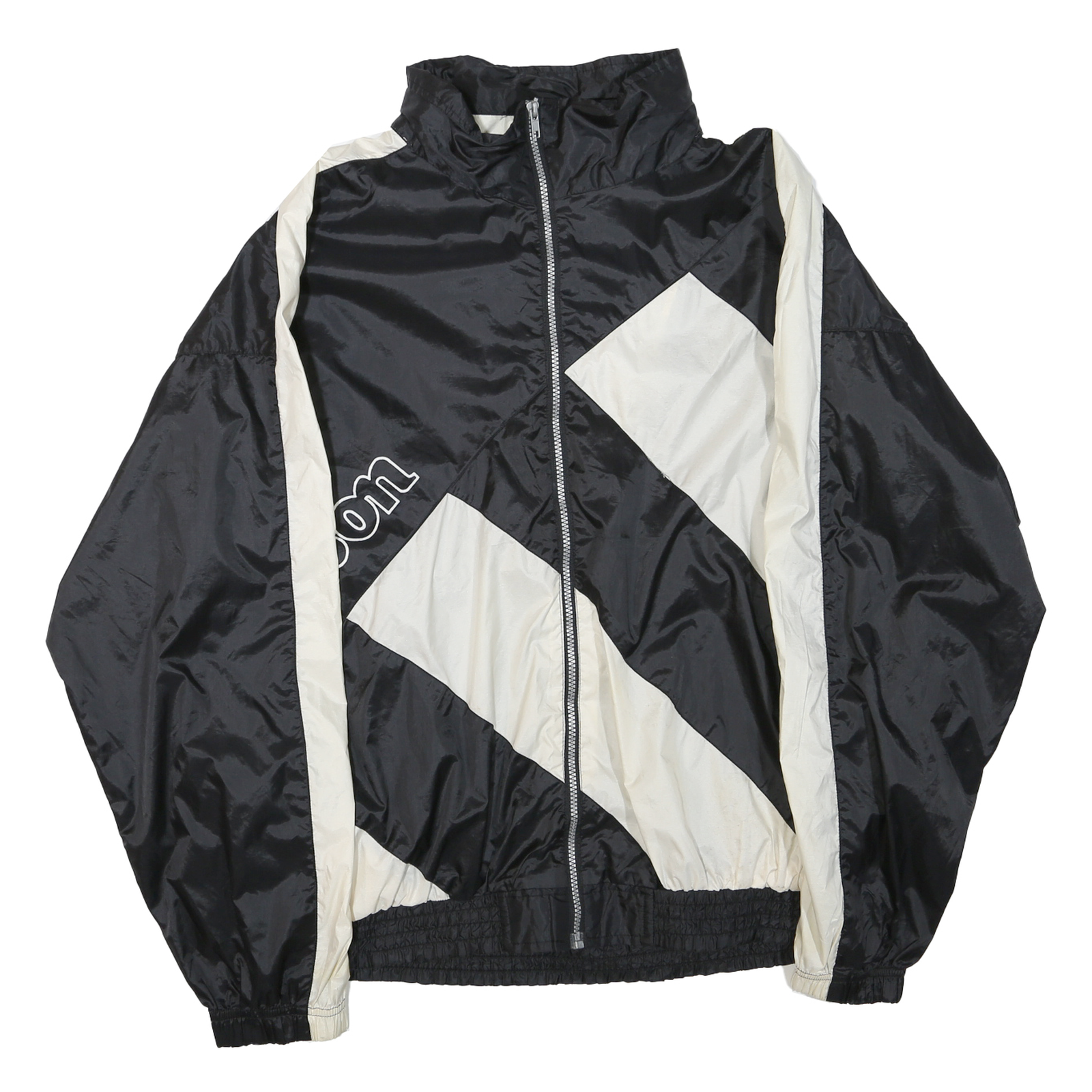 WILSON Mens Black & Cream Zip Jacket XL Polyester Blend Colourblock Lightweight Refurbished - N/A refurbished available on Cerqular