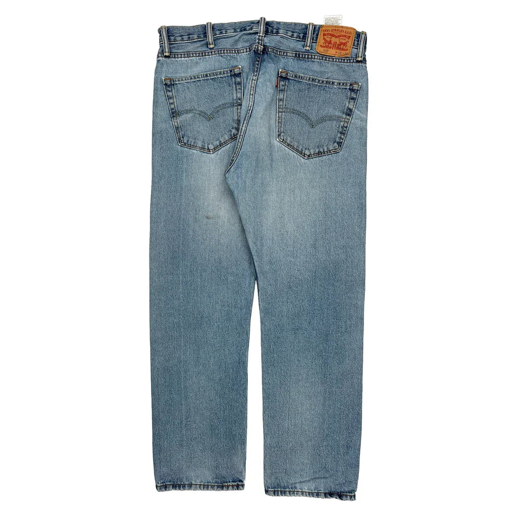 Levis 505 Jeans - 36W 30L Light Wash Cotton Refurbished - Thrifted (note: this is a term often used to describe second- refurbished available on Cerqular