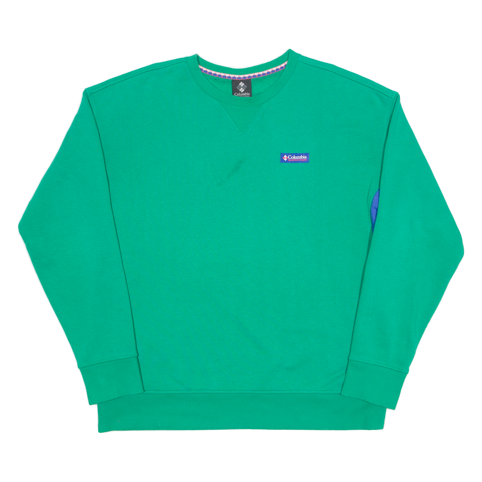 COLUMBIA Mens Sweatshirt Green Crew Neck XL Refurbished - N/A refurbished available on Cerqular