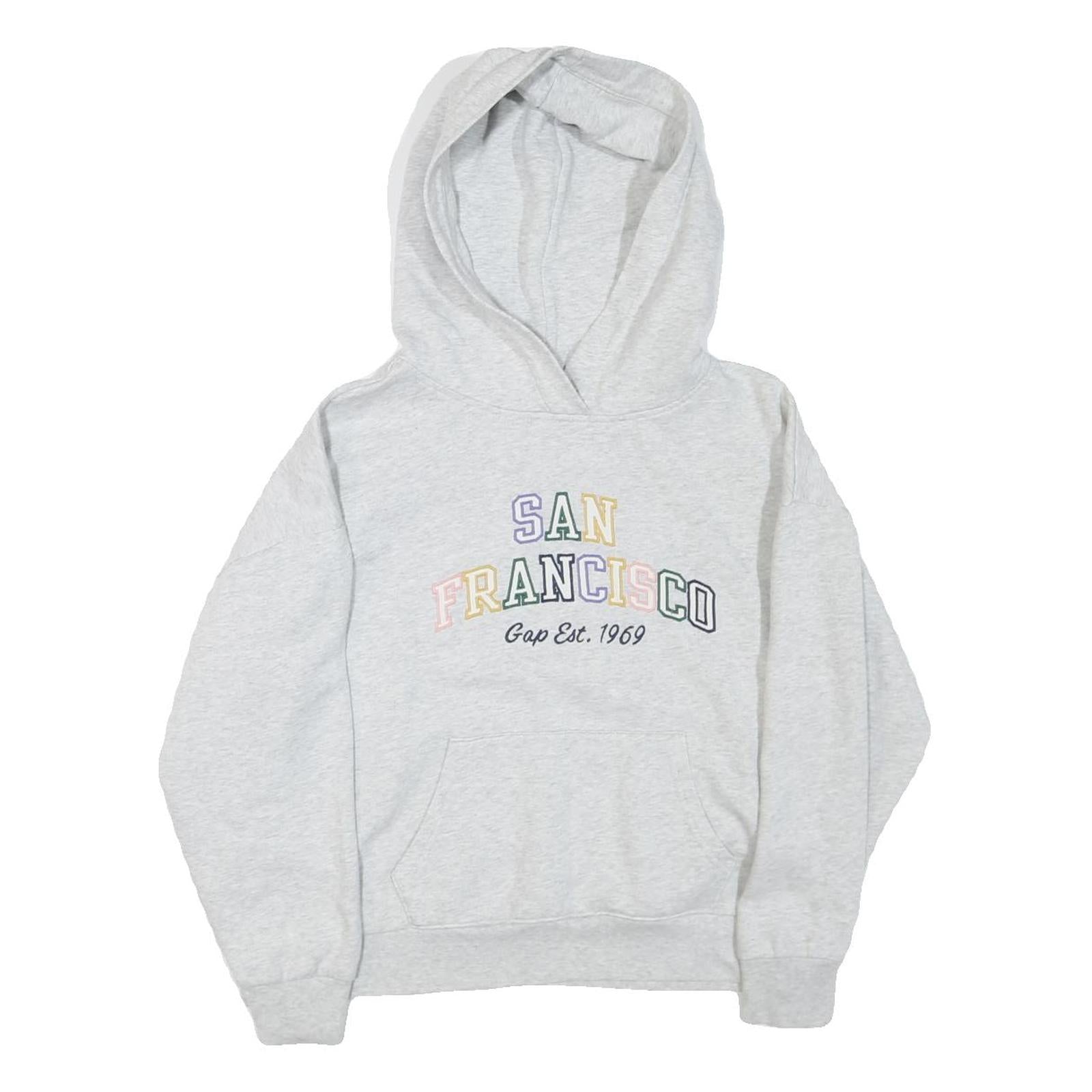 GAP Womens Grey San Francisco Print Pullover Hoodie S Casual Cotton Blend Refurbished - N/A refurbished available on Cerqular