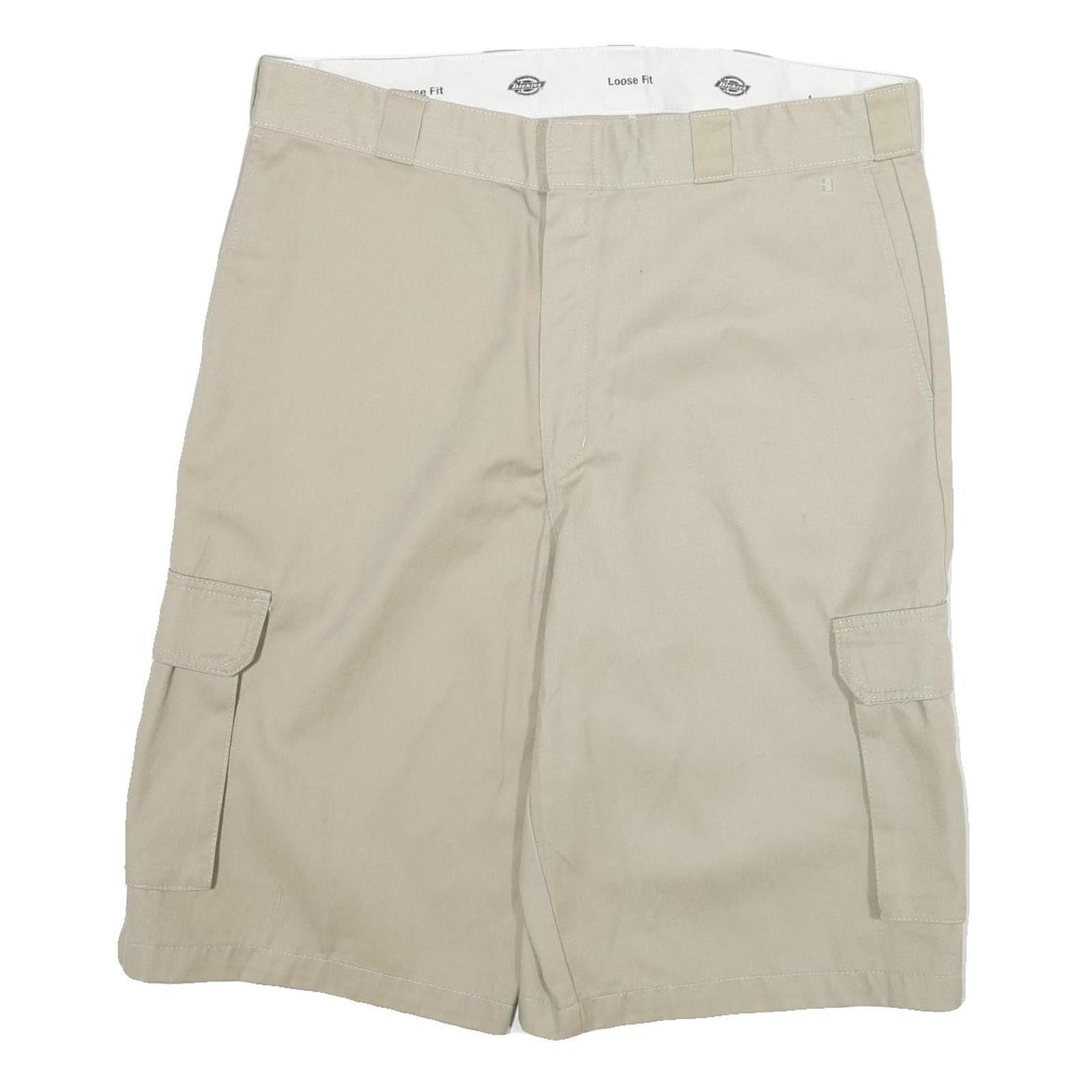 DICKIES Mens Shorts Beige Cargo Loose Fit 2XL W36 Cotton Blend Workwear Refurbished - N/A refurbished available on Cerqular