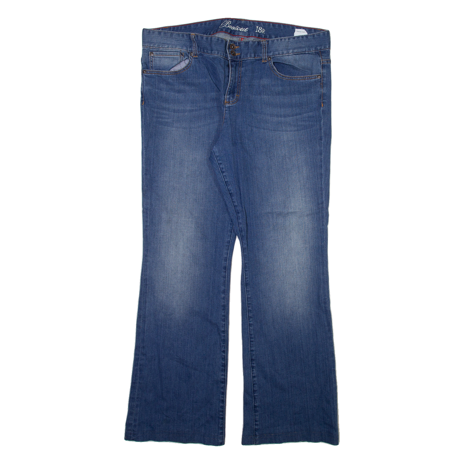 TOMMY HILFIGER Womens Jeans Blue Regular Bootcut Stone Wash W38 L32 Refurbished - N/A refurbished available on Cerqular