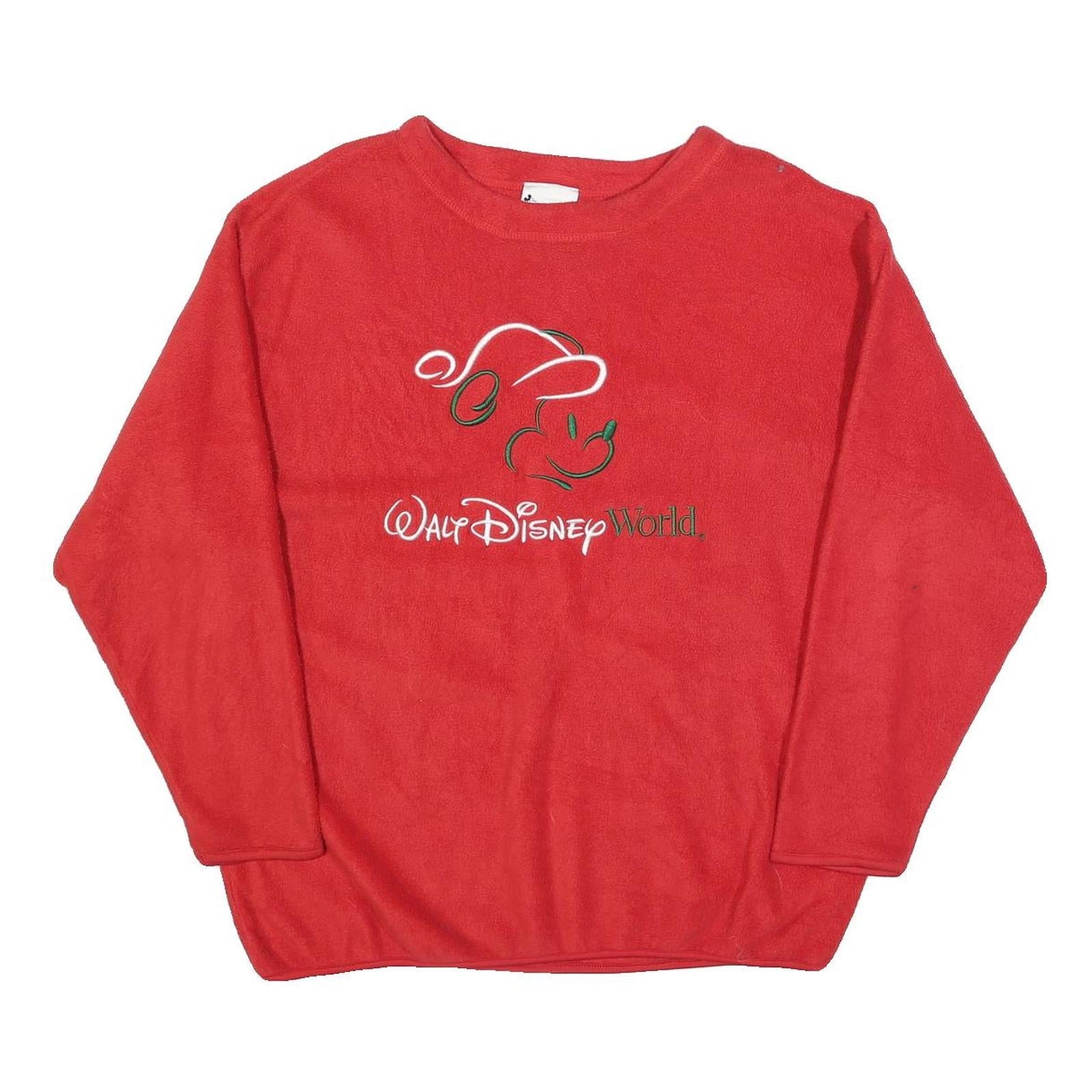 DISNEY Womens Red Patterned Crew Neck Basic Knit Jumper L Walt Disney World Refurbished - N/A refurbished available on Cerqular