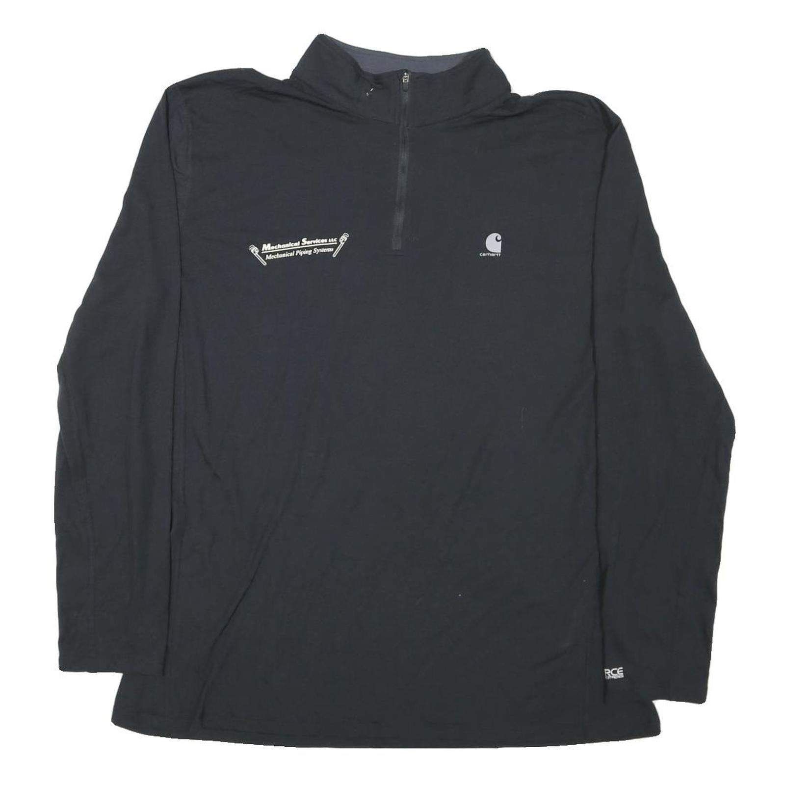 CARHARTT Mens Black 1/4 Zip XL Polyester Blend Sweatshirt Workwear Mechanical Refurbished - N/A refurbished available on Cerqular