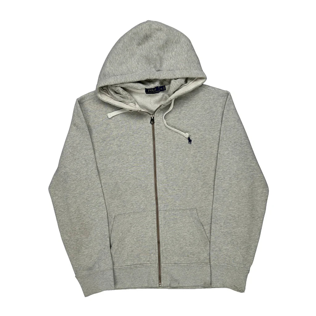 Polo By Ralph Lauren Hoodie - XL Grey Cotton Refurbished - Thrifted (note: this is a term often used to describe second- refurbished available on Cerqular