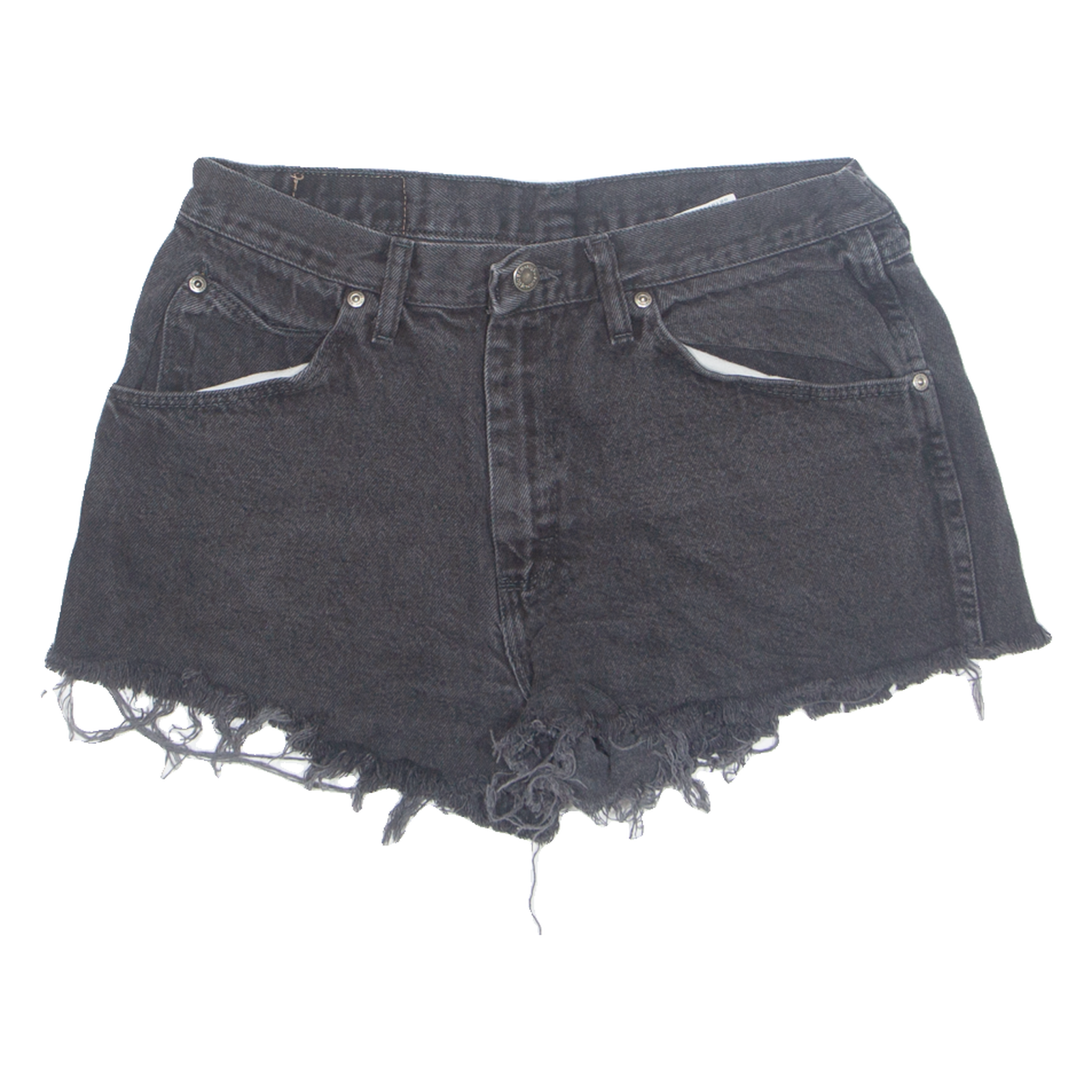 WRANGLER Cut Off Womens Denim Shorts Black Relaxed M W33 Refurbished - N/A refurbished available on Cerqular