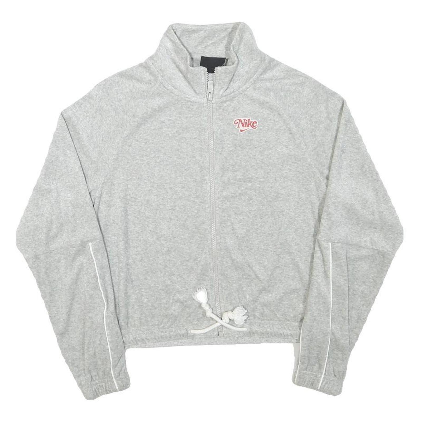 NIKE Womens Grey Lightweight Track Jacket XS Polyester Blend Zip Plain Refurbished - N/A refurbished available on Cerqular