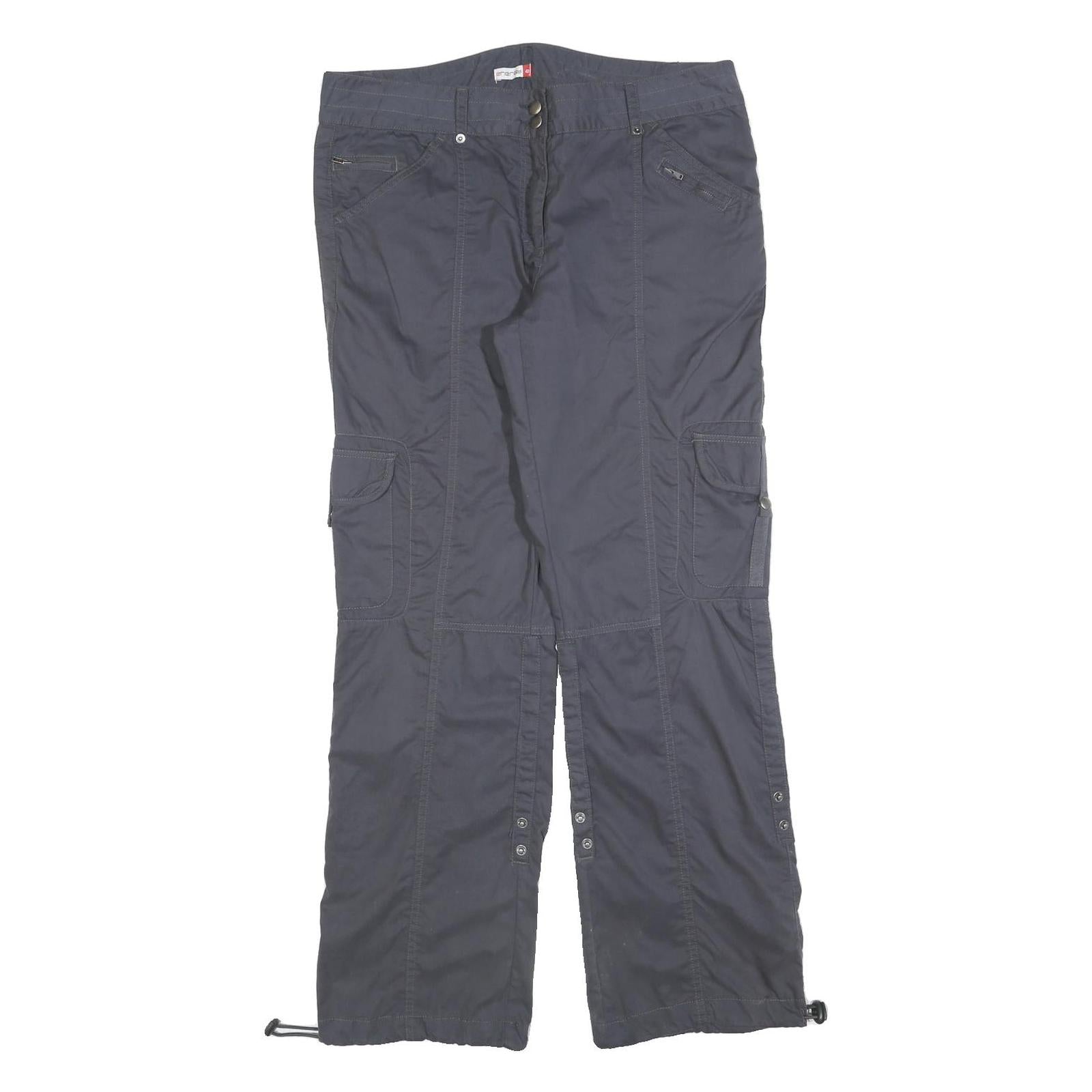 ENERGY Mens Polyester Blend Navy Regular Cargo Trousers W34 L32 Zip Pockets Refurbished - N/A refurbished available on Cerqular