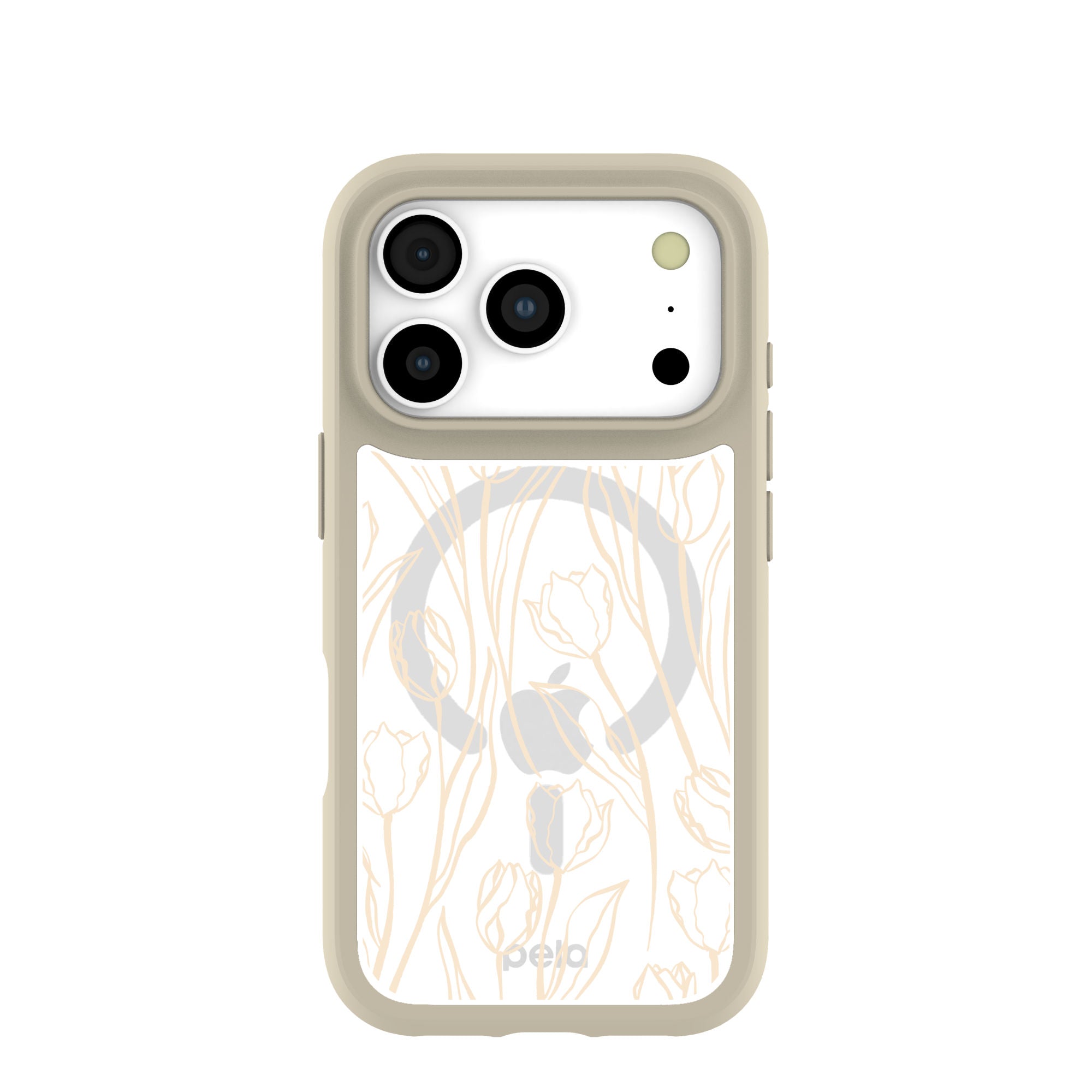Clear Tulip Dune iPhone 17 Pro Case With London Fog Ridge (MagSafe included) Refurbished - Pela Case refurbished available on Cerqular