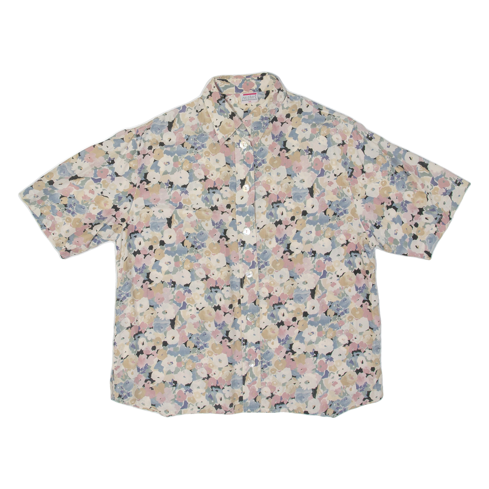 REICHART Womens Shirt Blue Floral L Refurbished - N/A refurbished available on Cerqular