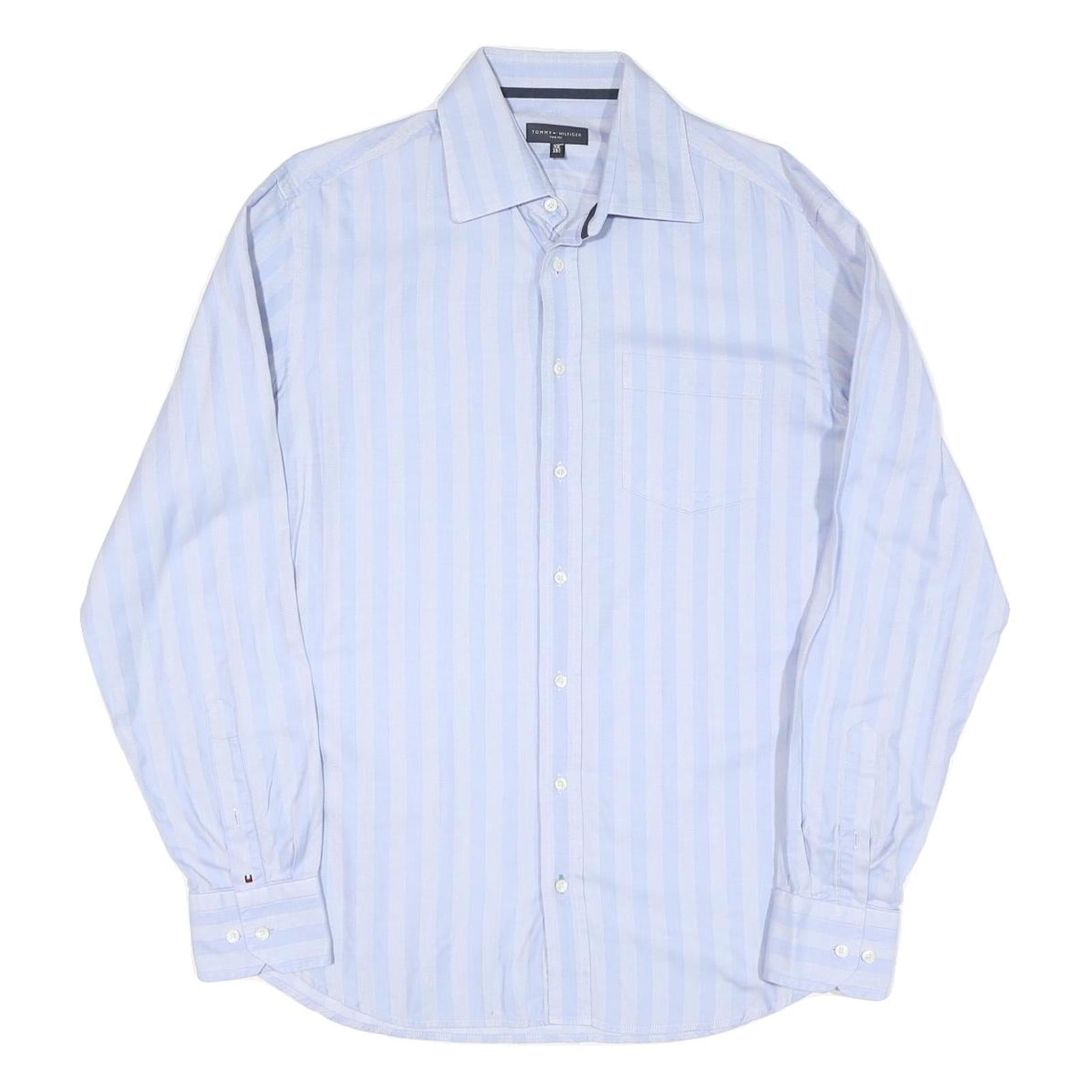 Buy TOMMY HILFIGER Mens Blue & White Striped Shirt L Classic Fit Cotton Blend Refurbished - $35.09 TOMMY HILFIGER Mens Blue & White Striped Shirt L Classic Fit Cotton Blend Refurbished - N/A refurbished available on Cerqular