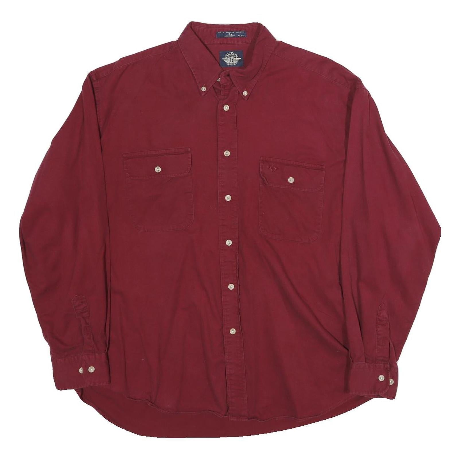 Buy DOCKERS Mens Maroon Cotton Shirt L Button Down Collar Long Sleeve Casual Refurbished - $31.19 DOCKERS Mens Maroon Cotton Shirt L Button Down Collar Long Sleeve Casual Refurbished - N/A refurbished available on Cerqular