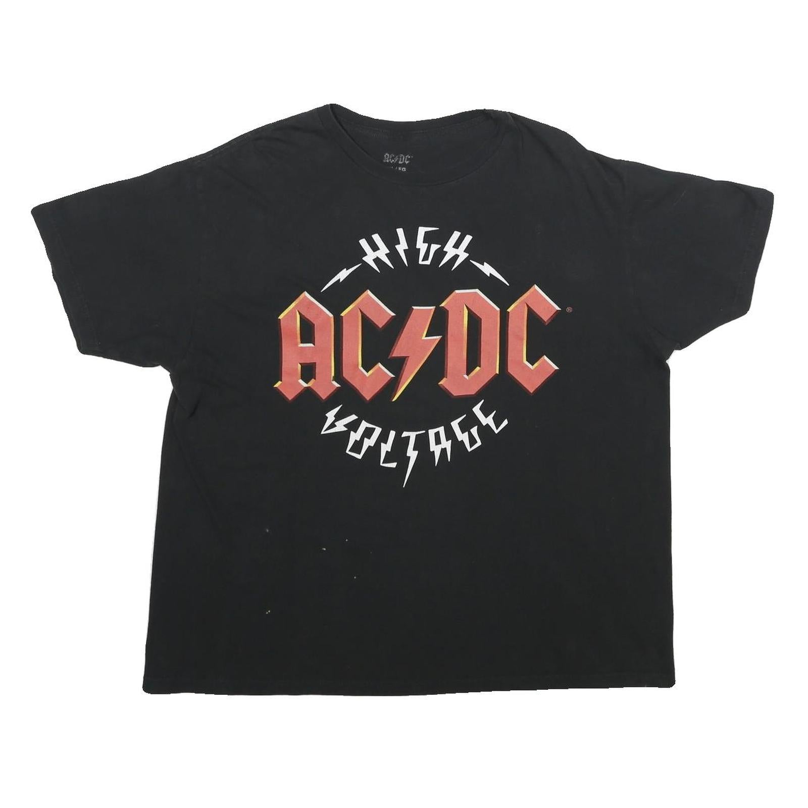 AC/DC Mens Black High Voltage Graphic T-Shirt XL Short Sleeve Crew Neck Rock Refurbished - N/A refurbished available on Cerqular