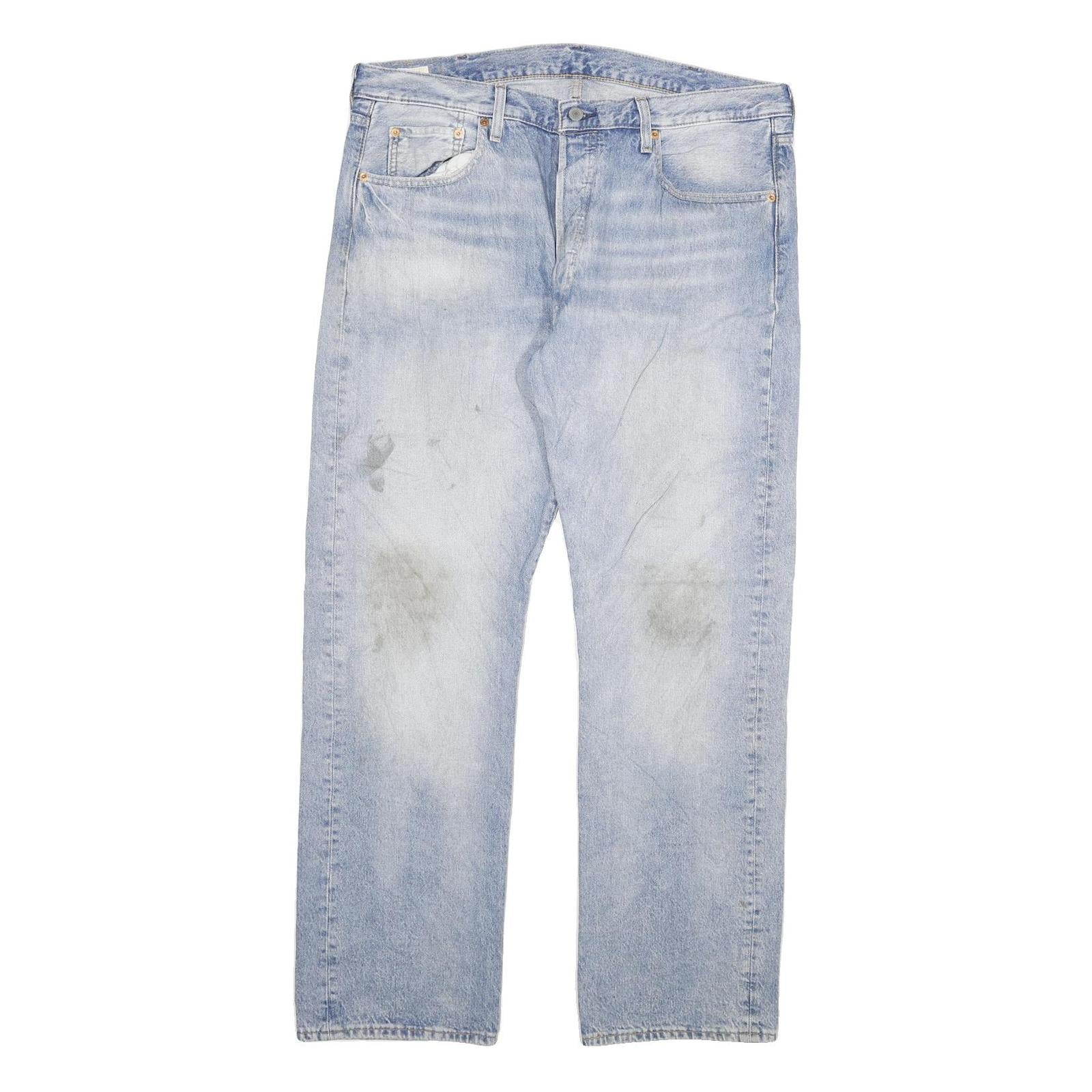 LEVI'S 501 Mens Jeans Blue Regular Straight Denim Light W38 L32 Classic Button Refurbished - N/A refurbished available on Cerqular