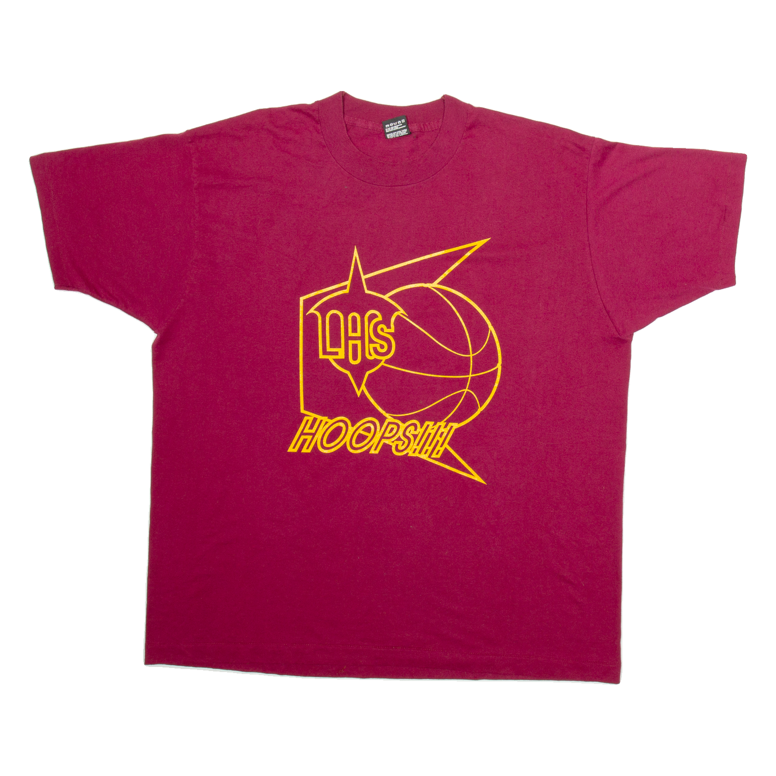 BEST Las Hoops Mens T-Shirt Maroon USA 2XL Refurbished - N/A refurbished available on Cerqular