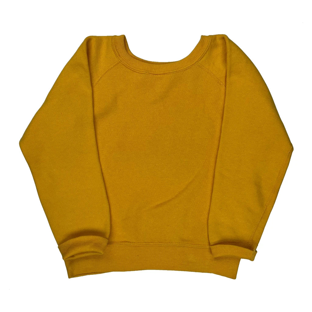 Age 10-12 Walt Disney World Disney Graphic Sweatshirt - Large Yellow Cotton Refurbished - Thrifted (note: this is a term often used to describe second- refurbished available on Cerqular
