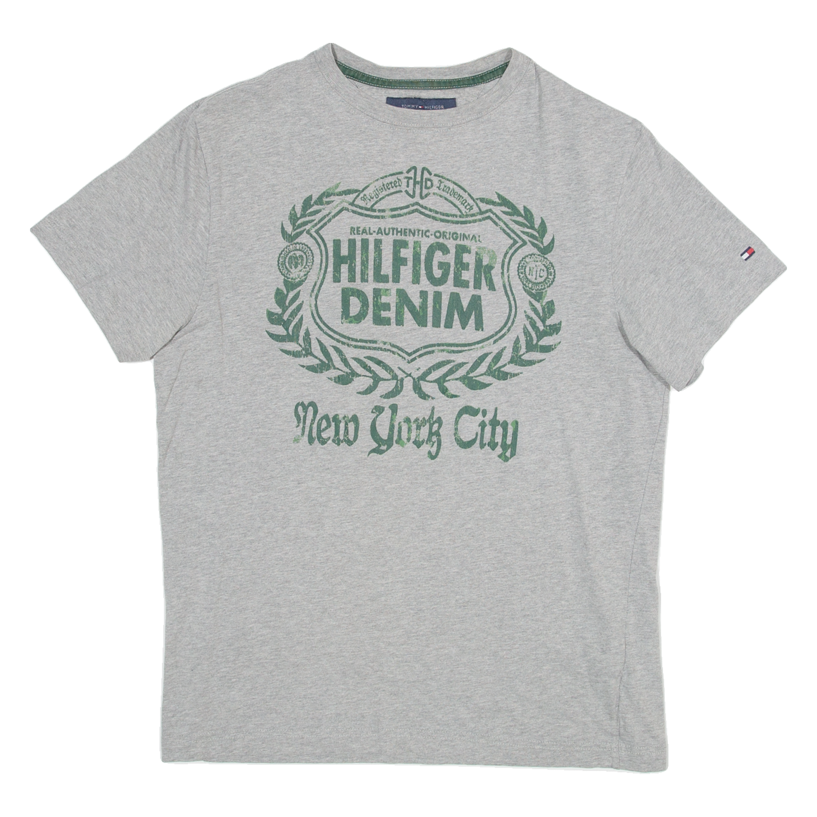 TOMMY HILFIGER Womens T-Shirt Grey XS Refurbished - N/A refurbished available on Cerqular