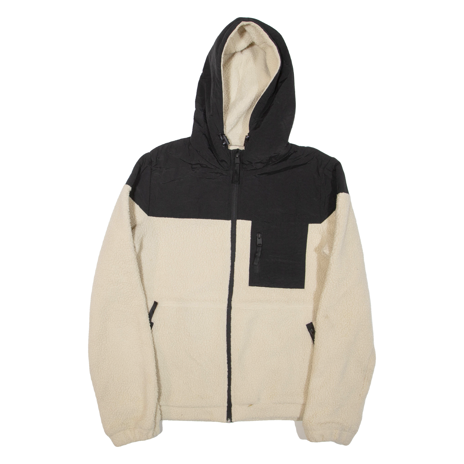 Womens Fleece Jacket Cream Hooded M Refurbished - N/A refurbished available on Cerqular