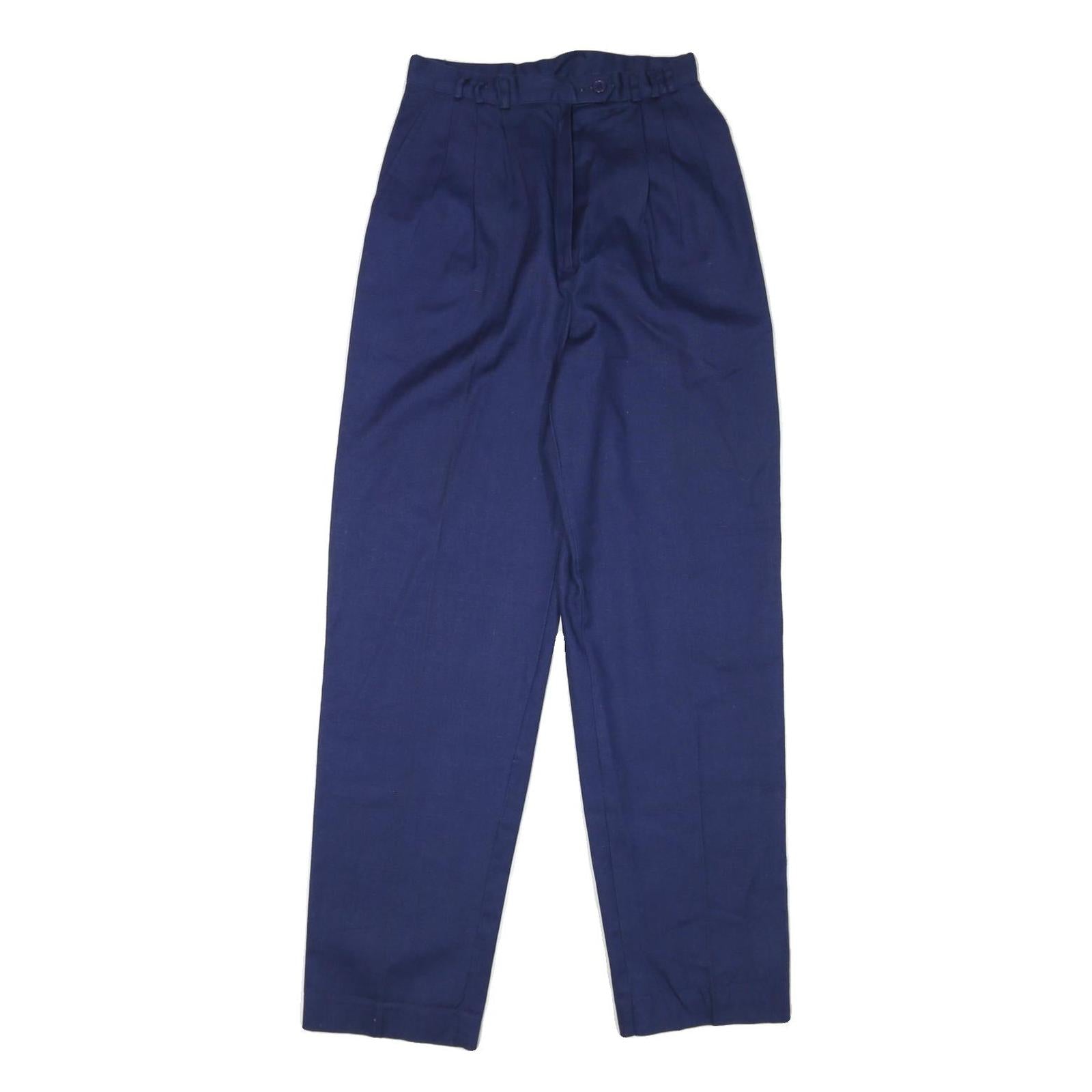 JACKSPORT Mens Cotton Blend Navy Regular Fit Straight Leg Trousers W26 L30 Smart Refurbished - N/A refurbished available on Cerqular