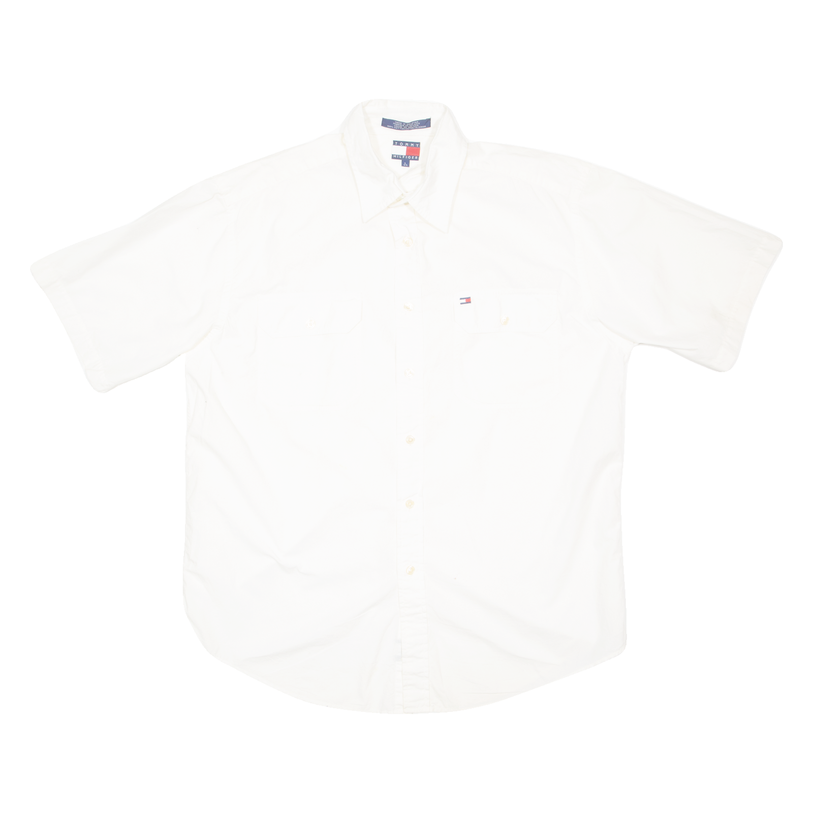 TOMMY HILFIGER Mens Plain Shirt White L Refurbished - N/A refurbished available on Cerqular