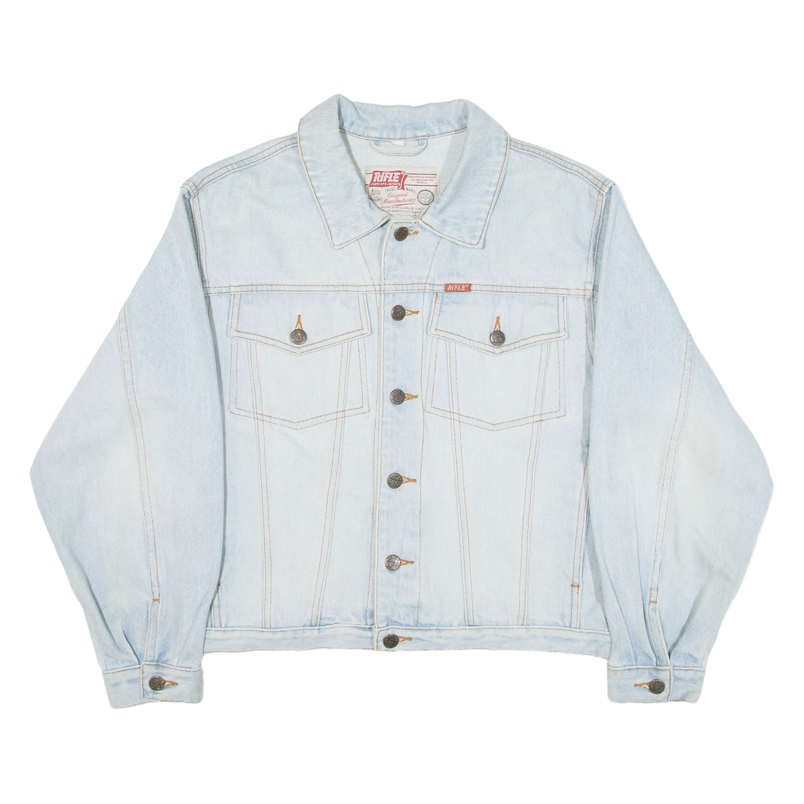 RIFLE Mens Denim Jacket Blue S Refurbished - N/A refurbished available on Cerqular