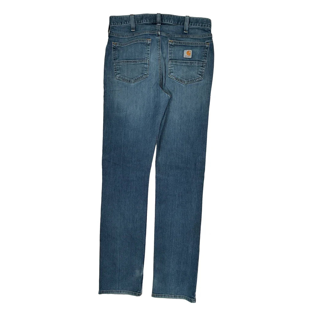 Carhartt Jeans - 32″ Waist Blue Denim Refurbished - Thrifted (note: this is a term often used to describe second- refurbished available on Cerqular