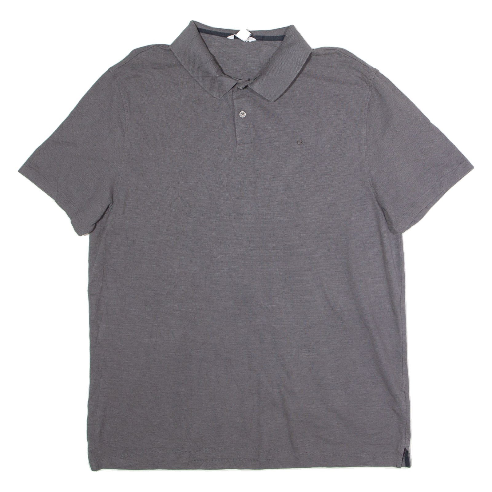 CALVIN KLEIN Mens Polo Shirt Grey XL Refurbished - N/A refurbished available on Cerqular