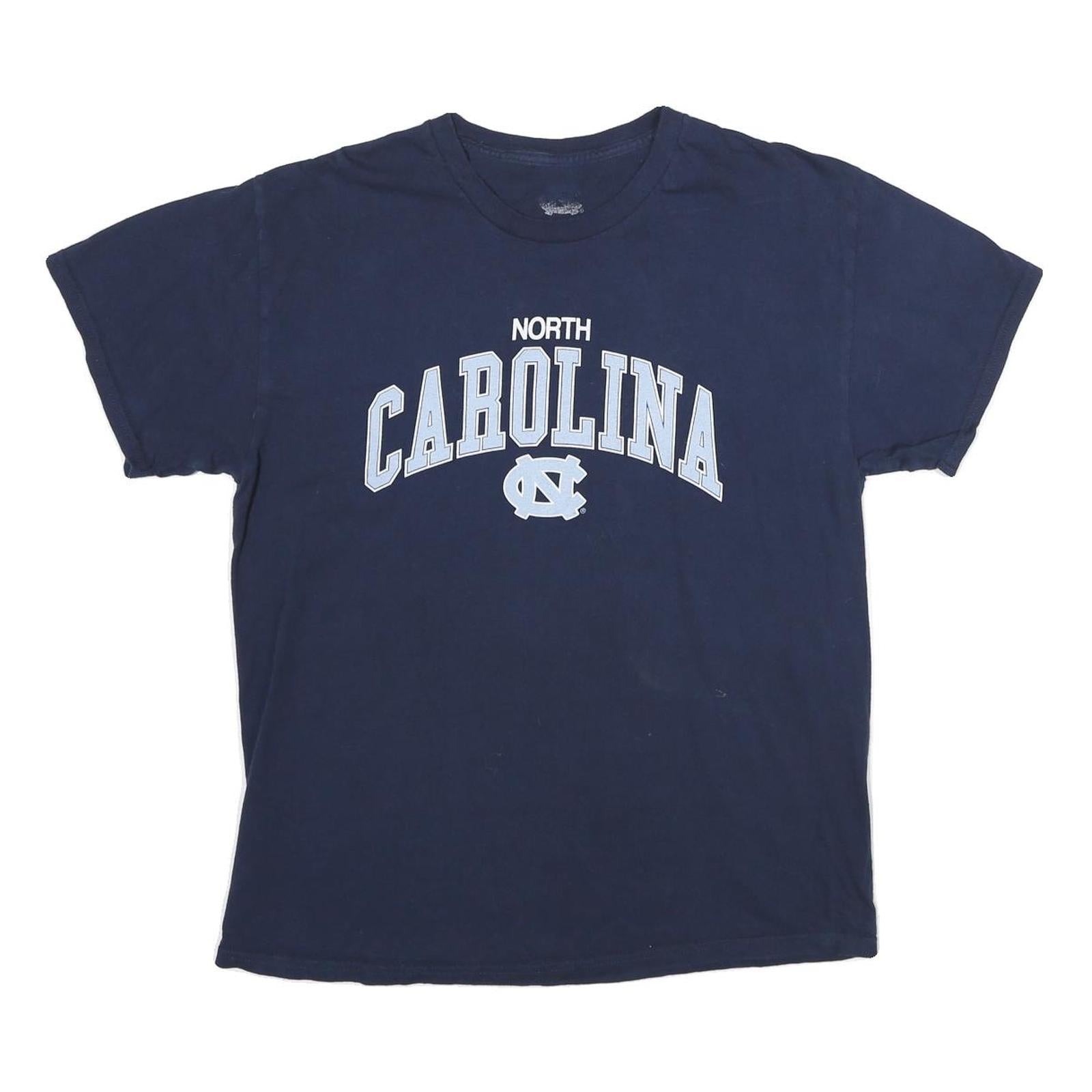 CLEAN LINES Mens Navy Blue North Carolina Graphic T-Shirt L Short Sleeve Crew Refurbished - N/A refurbished available on Cerqular