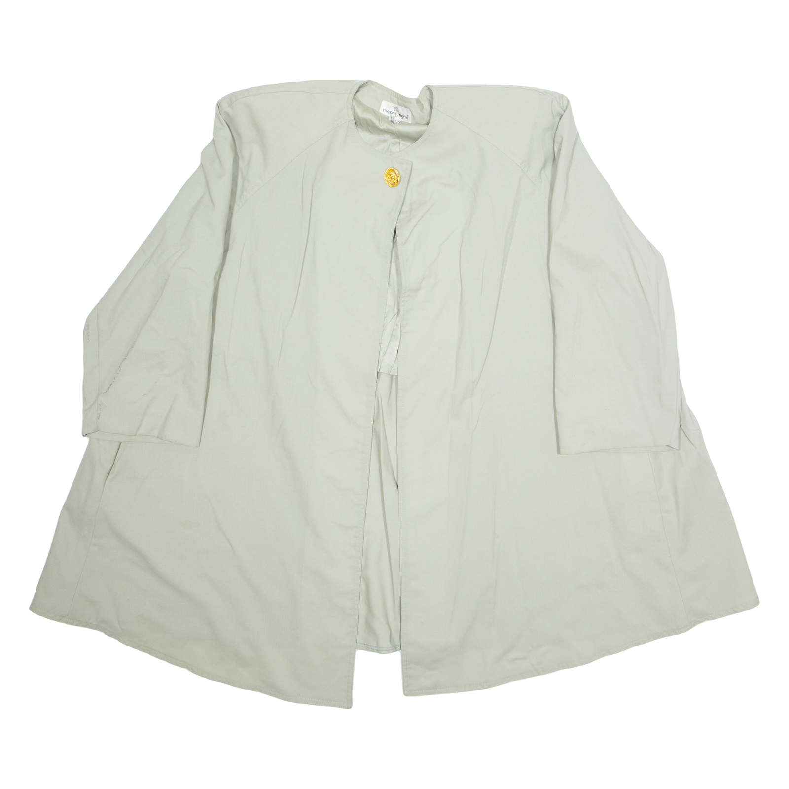 CAROLINA PEDRONI Womens Overcoat Jacket Green M Refurbished - N/A refurbished available on Cerqular