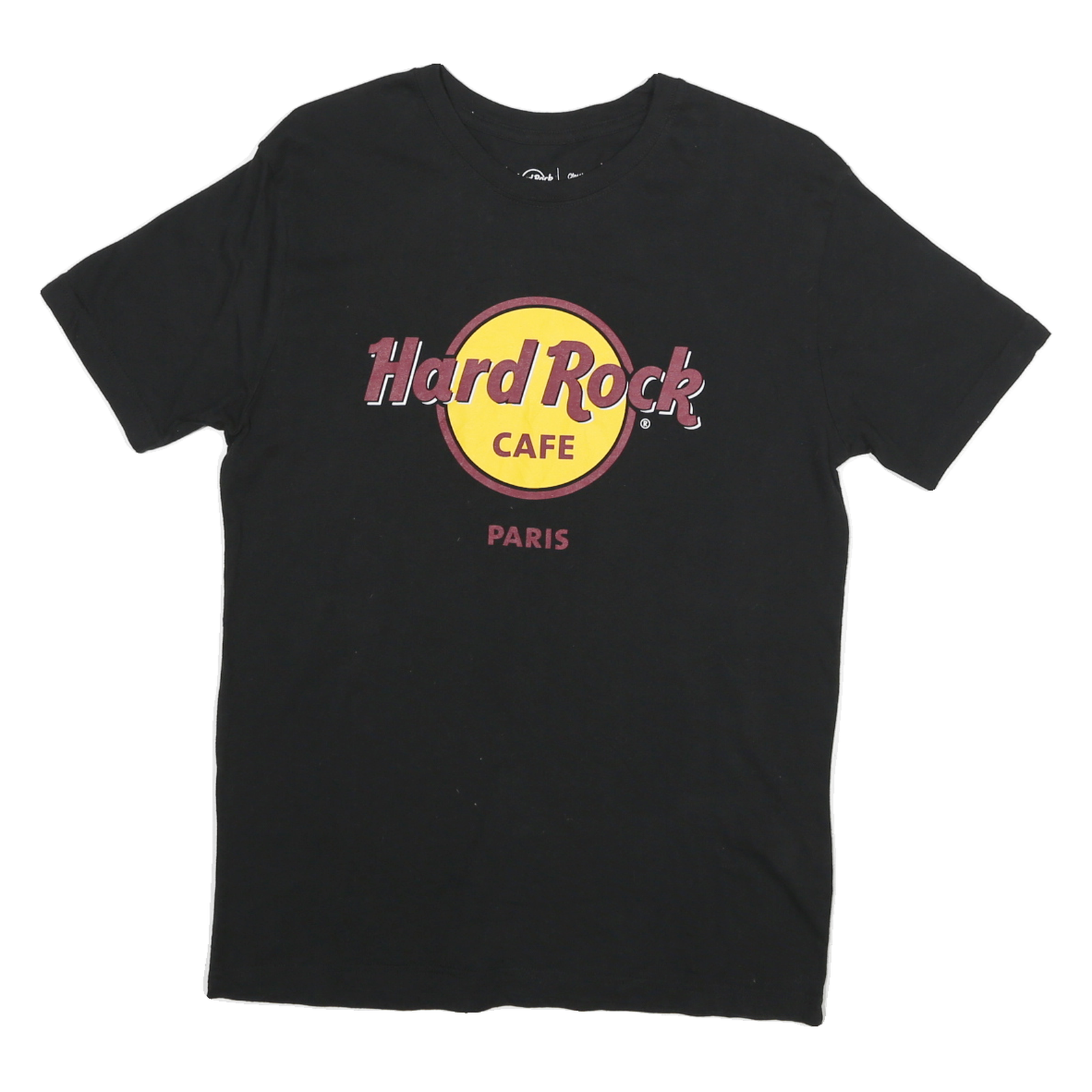 HARD ROCK CAFE Mens Black Paris Graphic T-Shirt S Short Sleeve Crew Neck Classic Refurbished - N/A refurbished available on Cerqular